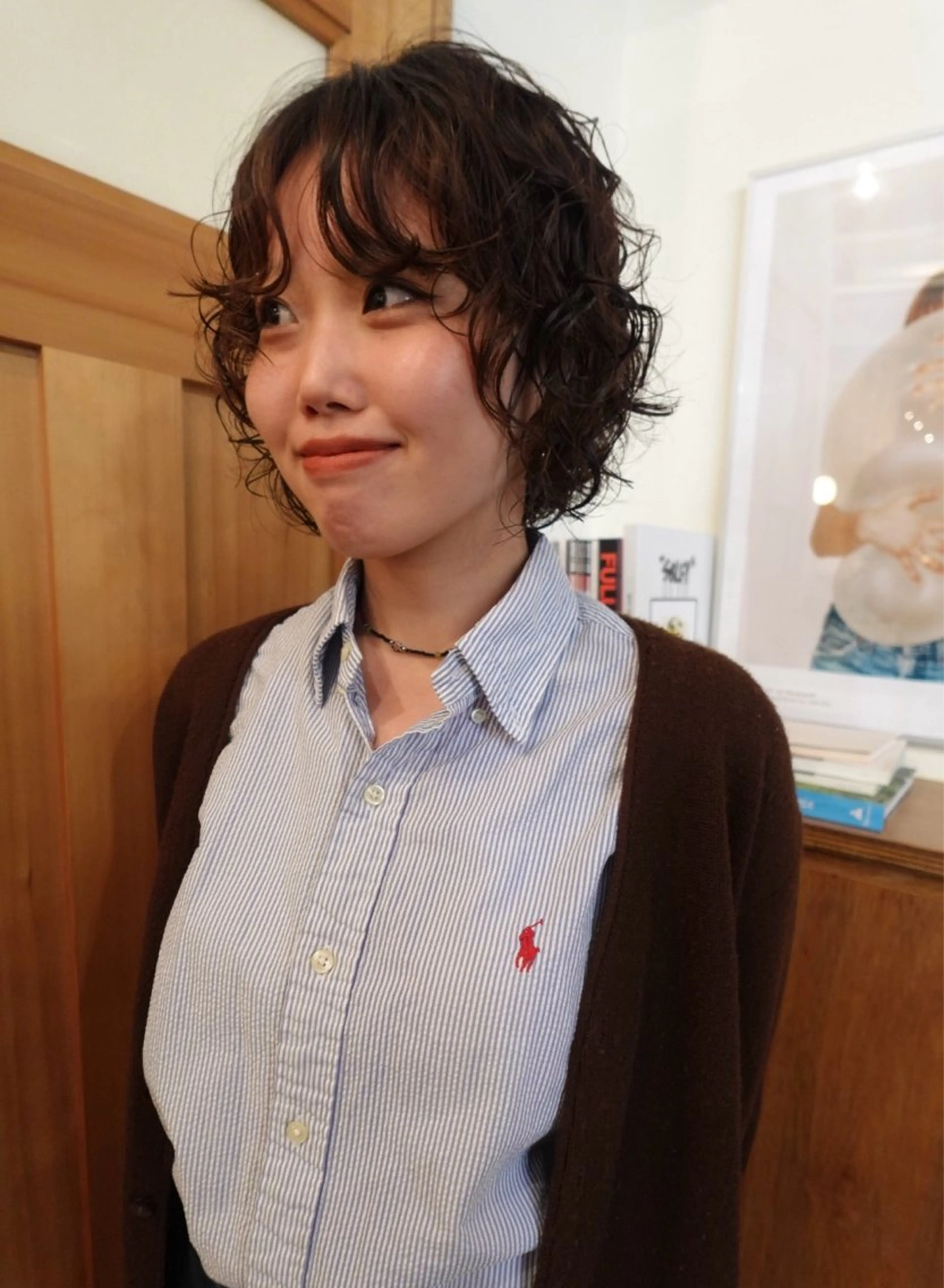 ショート パーマ ボブ ショートヘア ニュアンスパーマ カット パーマ トリートメント Stoop所属・momo /ボブ/パーマのヘアスタイル