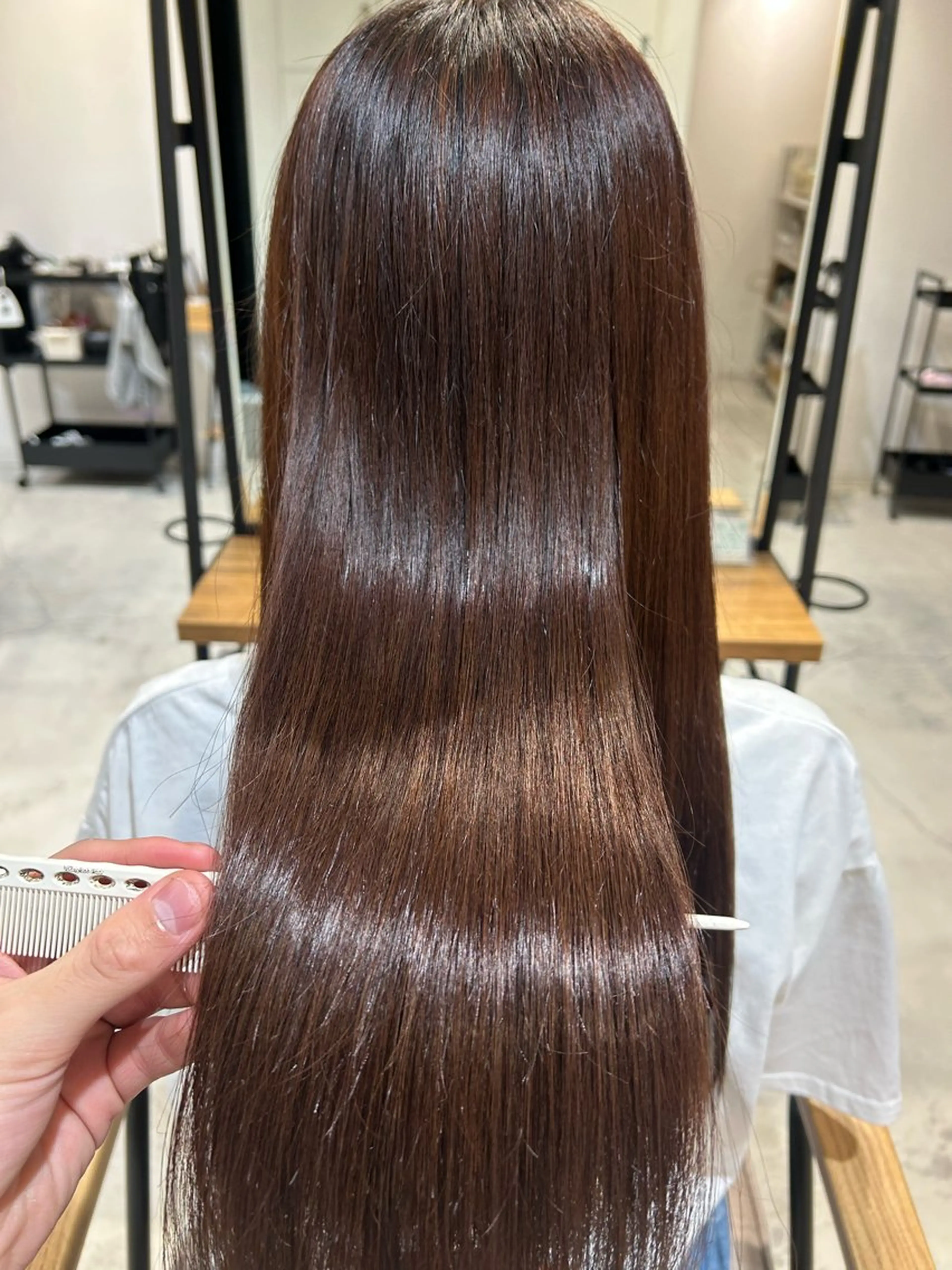 ロング 髪質改善 カット 縮毛矯正 hair salon A 【エース】所属・🫧高鹿汰一髪質改善 /白髪ぼかし🫧のヘアスタイル