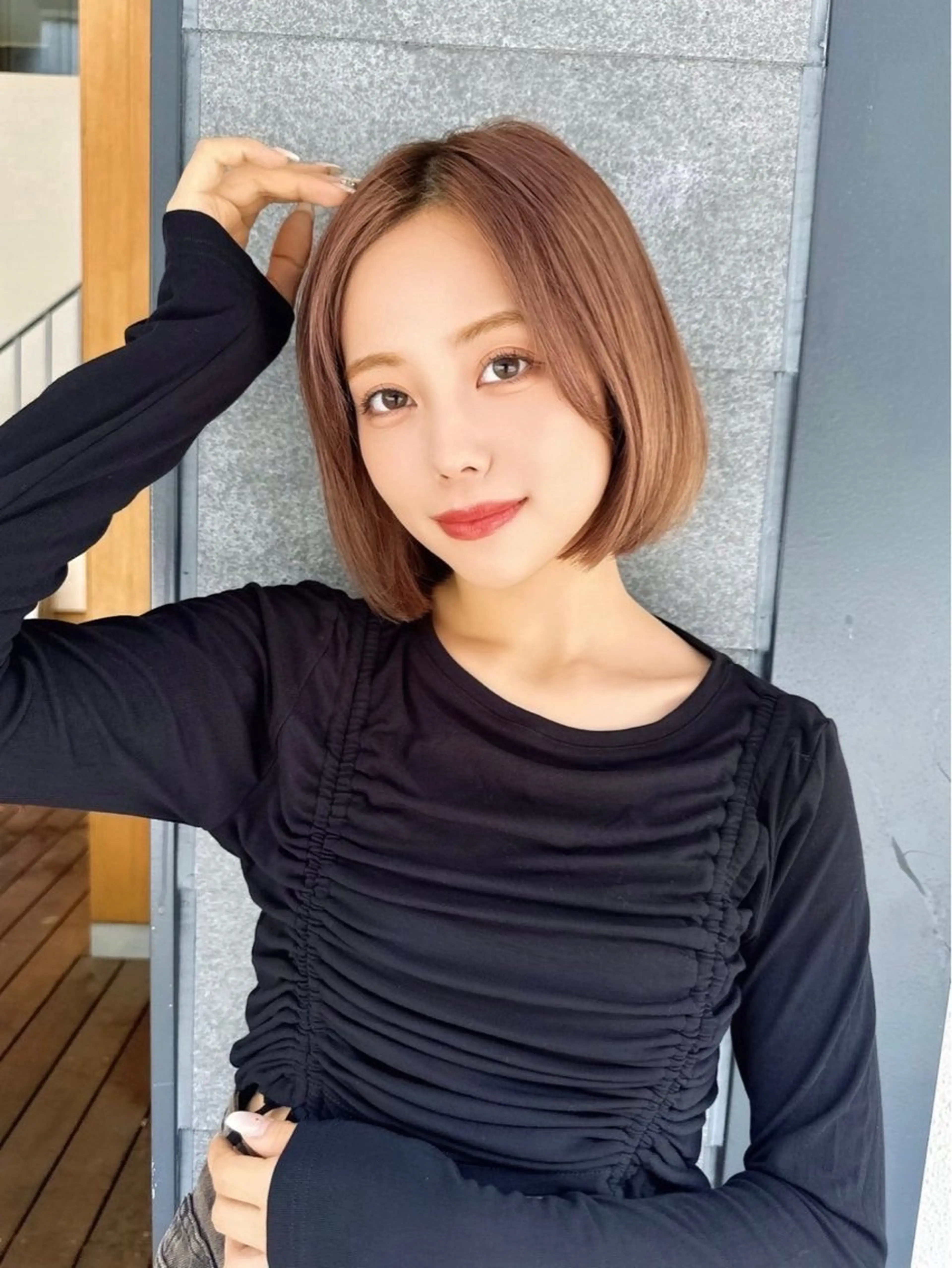 【冬のお出かけ前に】カット+オーガニックカラー+水分補給Tr ¥5500の写真