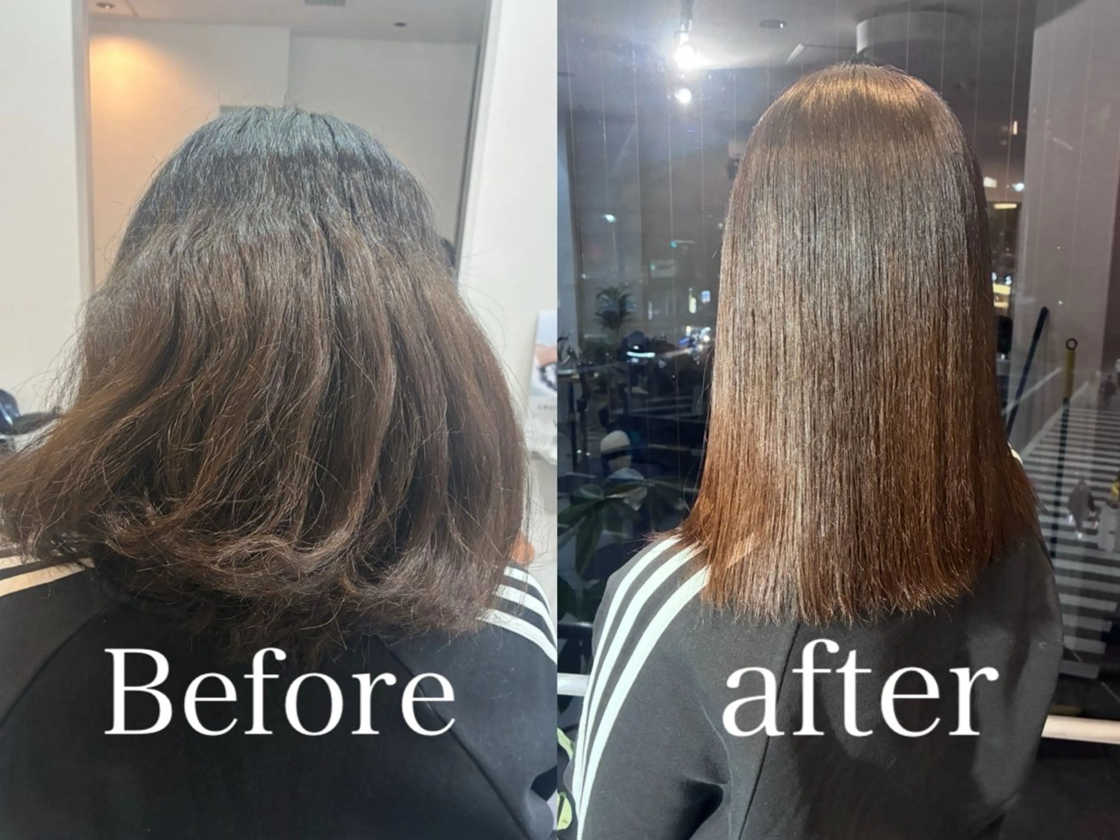 ロング カット 縮毛矯正 トリートメント 髪質改善 髪質改善カラーのヘアスタイル