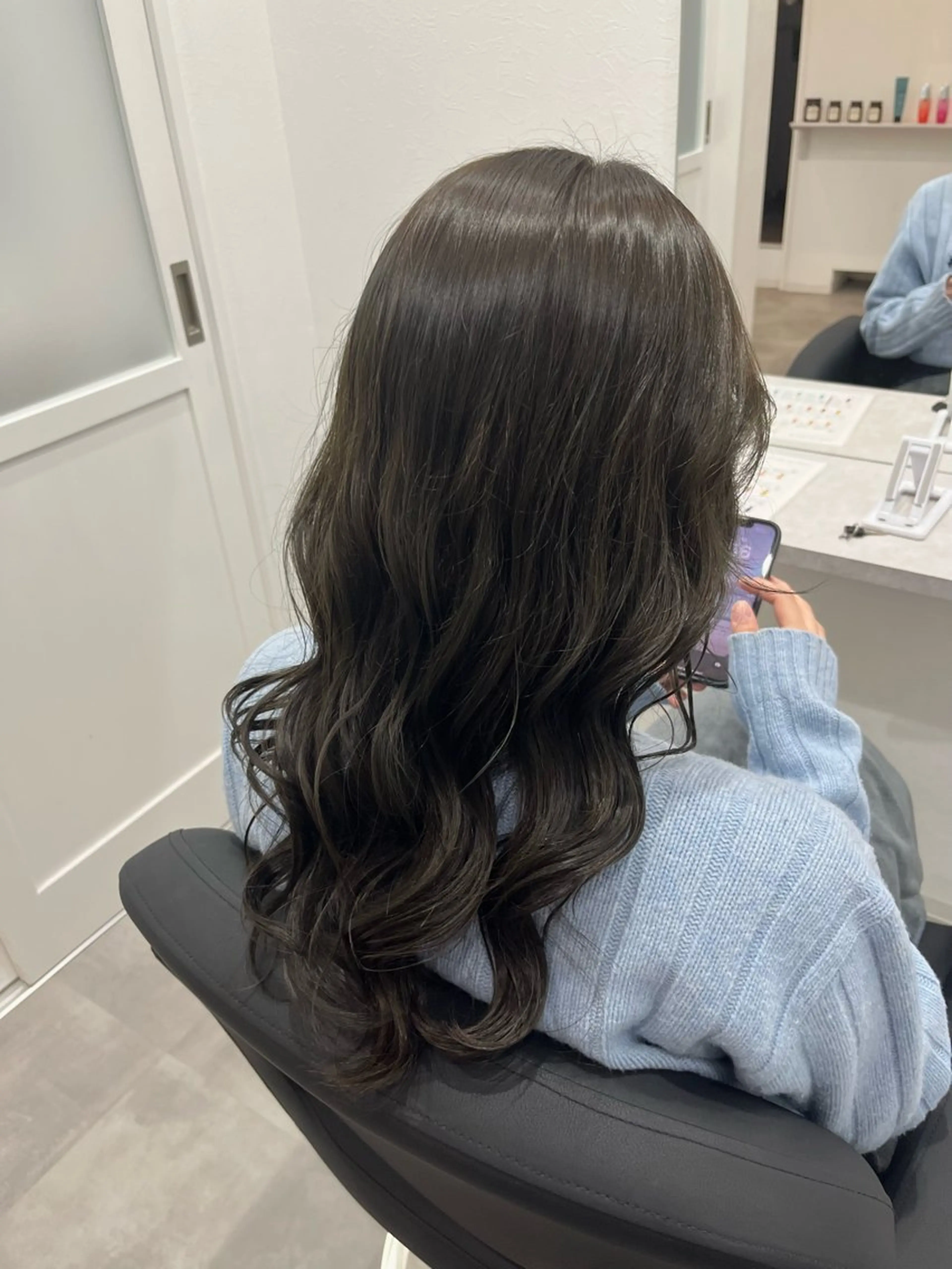 ロング カラー グレージュ オリーブグレージュ オリーブグレー 🎀三浦 楓華️️🫧🤍ྀིのヘアスタイル