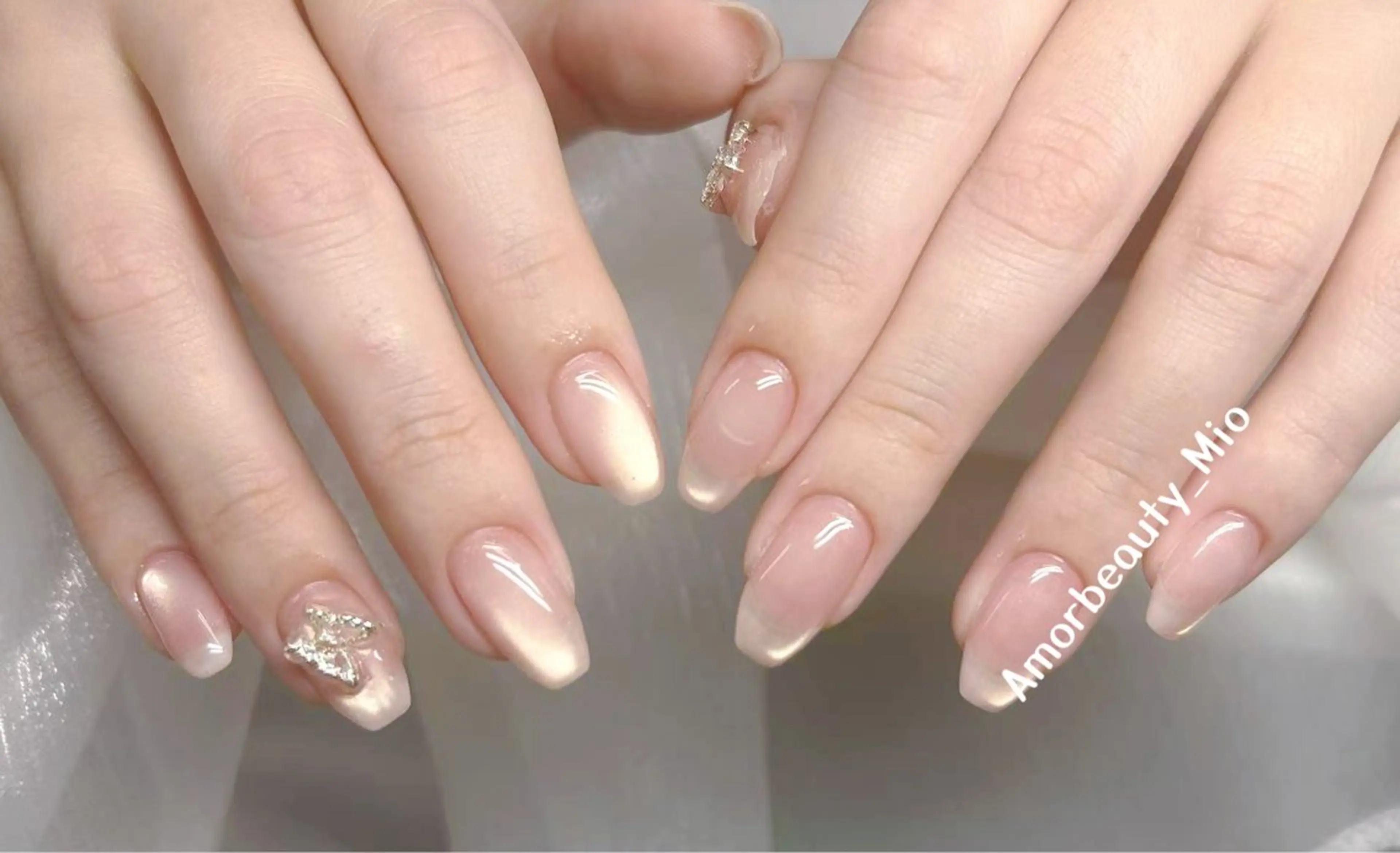 ネイル ハンドネイル ハンドケア Kaka_ パラジェル、長さだしのネイルデザイン