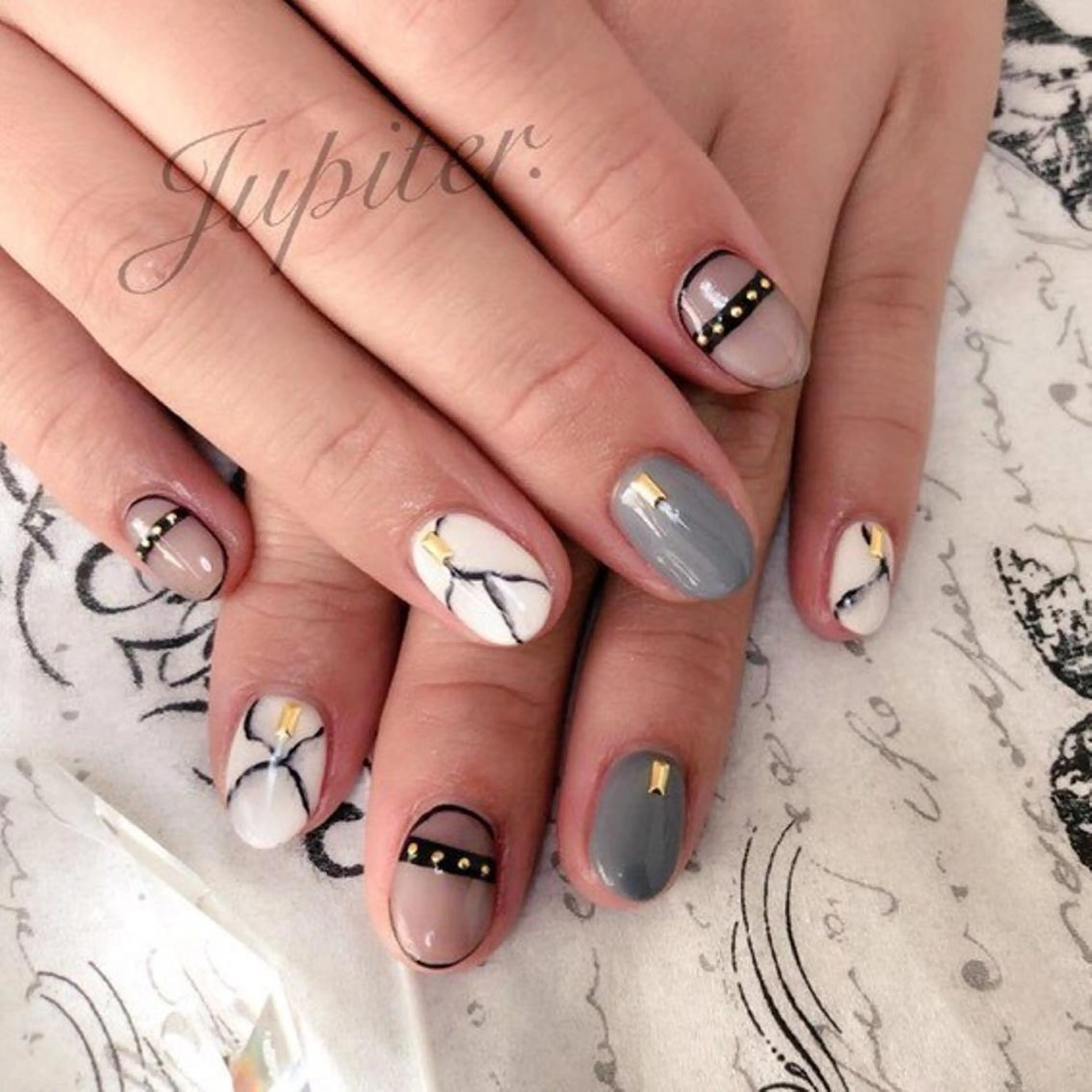 ネイル 大理石ネイル(マーブル) ハンドネイル PrivateSalon Jupiter所属・Jupiter .のネイルデザイン