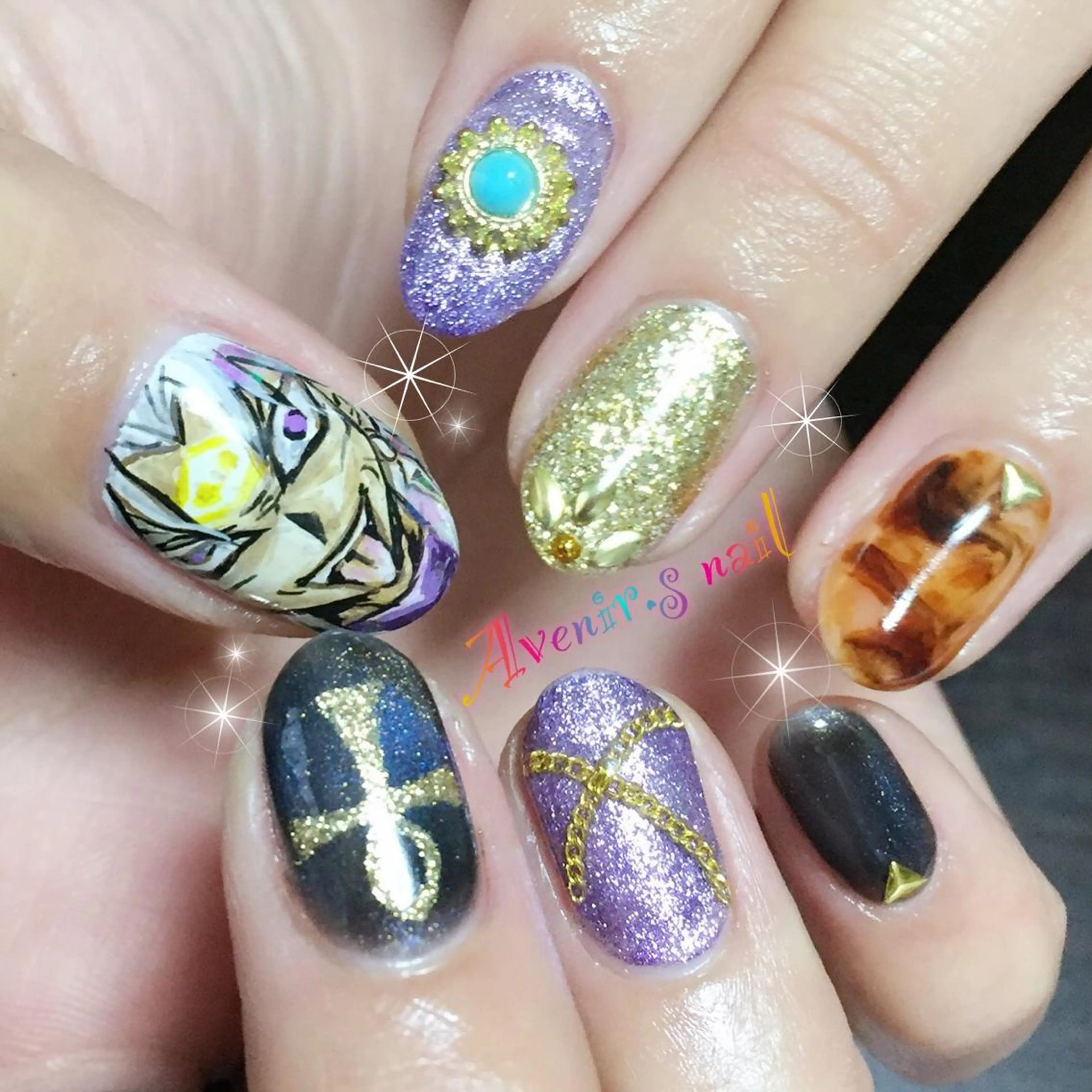 ネイル アートネイル べっ甲ネイル Home Salon Avenir.のネイルデザイン