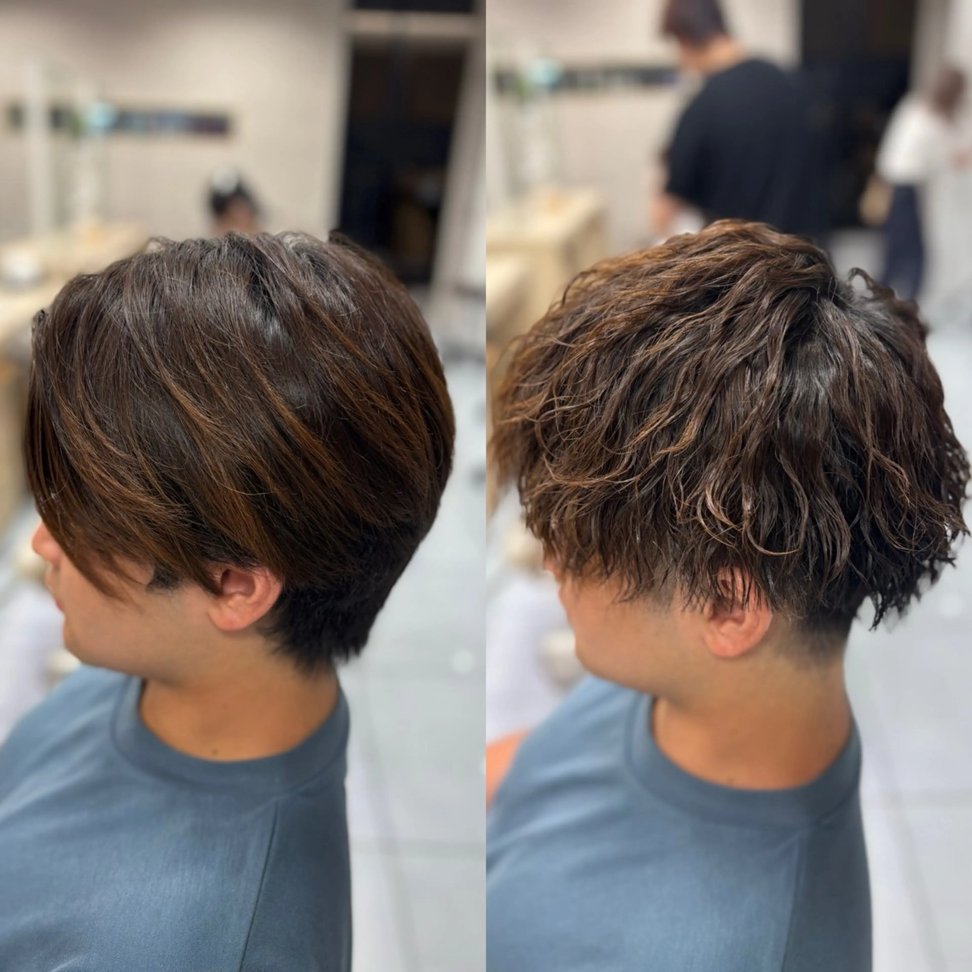 ショート パーマ メンズ カット パーマ メンズ特化韓国風 パーマスタイル/りんのヘアスタイル