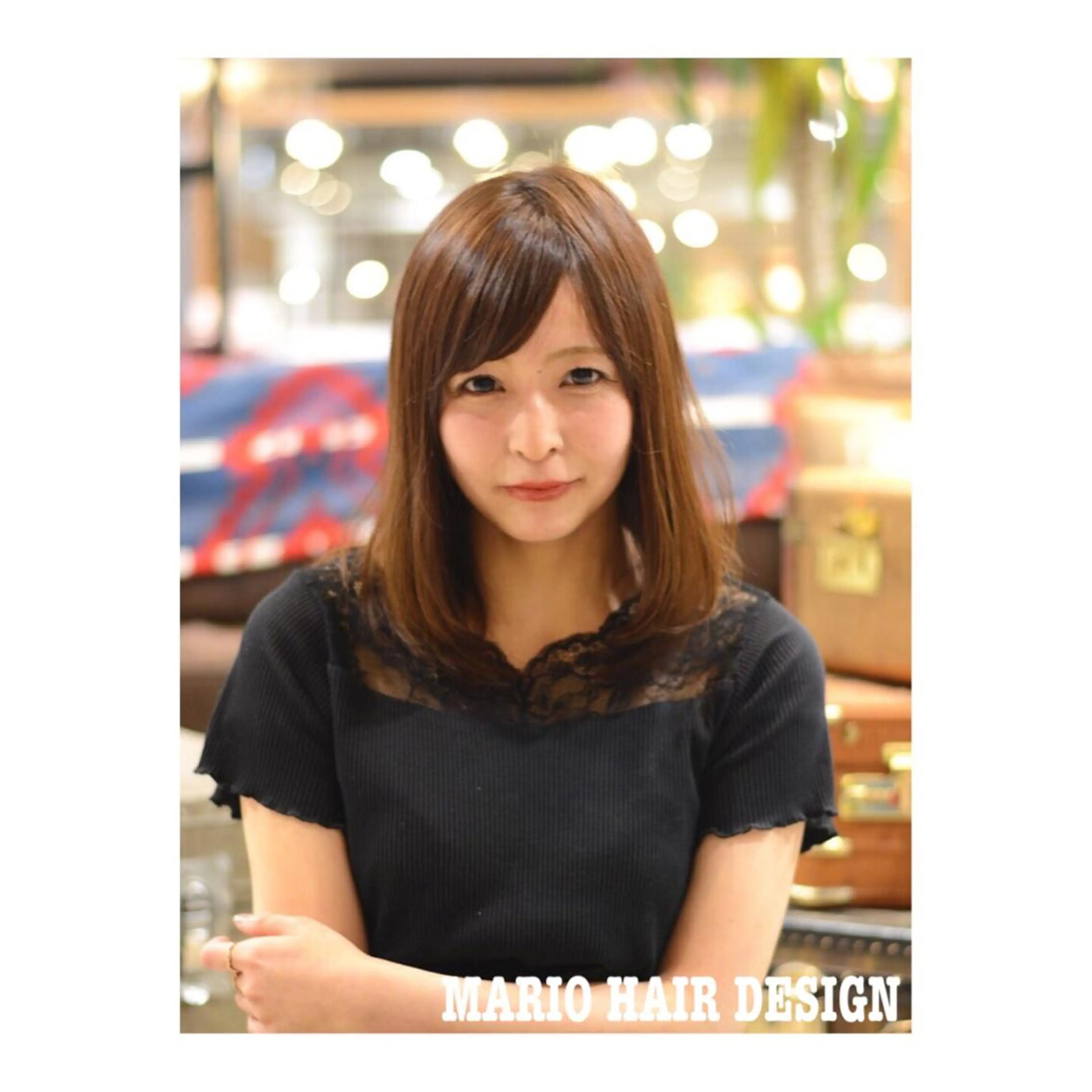 ミディアム カラー アッシュ アッシュブラウン ブラウンカラー ボブ 竹嶌 健吾のヘアスタイル