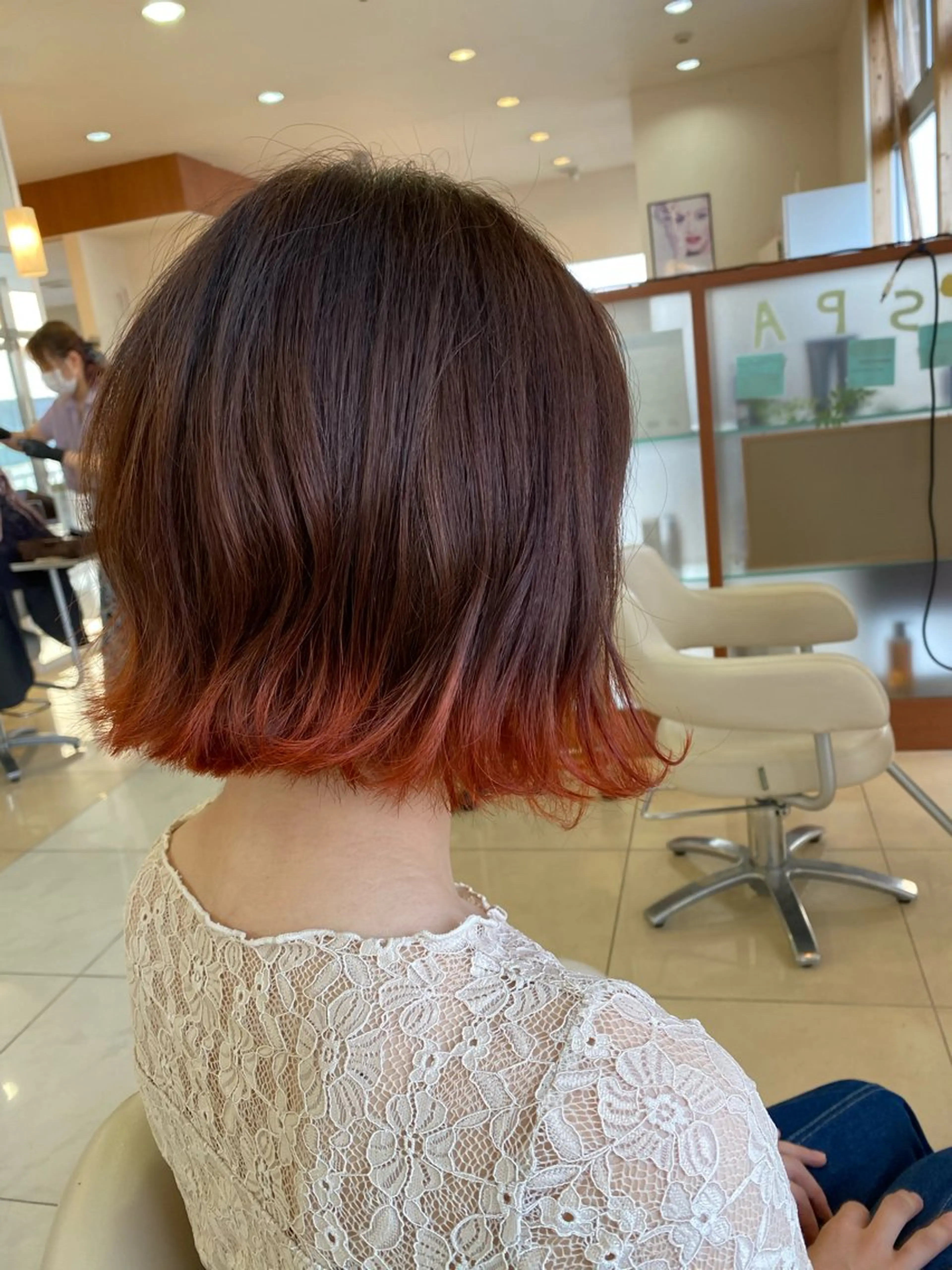ショート カラー ヘアカラー トリートメント 🎀艶カラー🎀 大林未侑のヘアスタイル