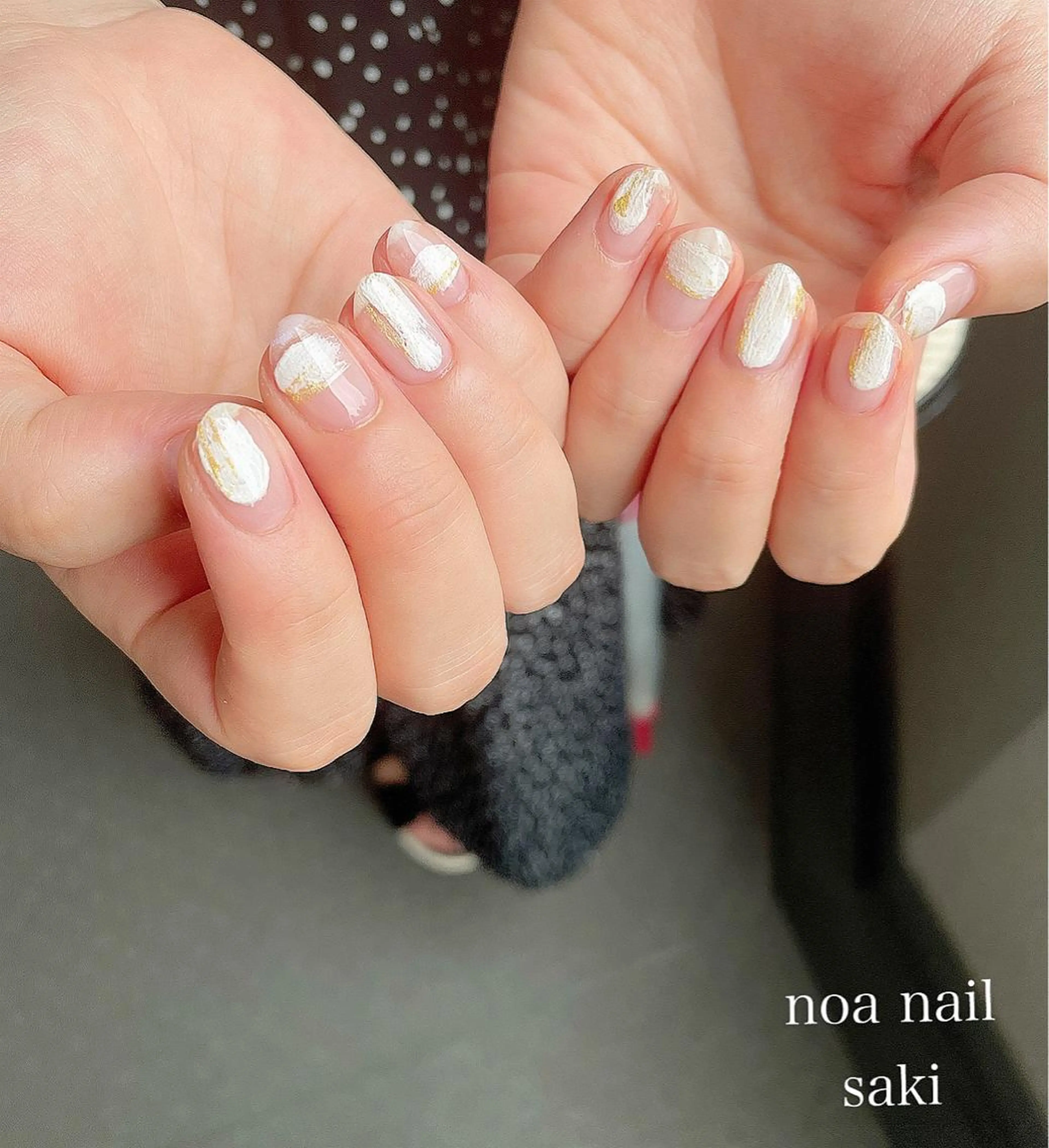 ネイル アートネイル オーロラネイル ジェルネイル 氷ネイル・うるうるネイル ミラーネイル nailsalon noa所属・nailist sakiのネイルデザイン