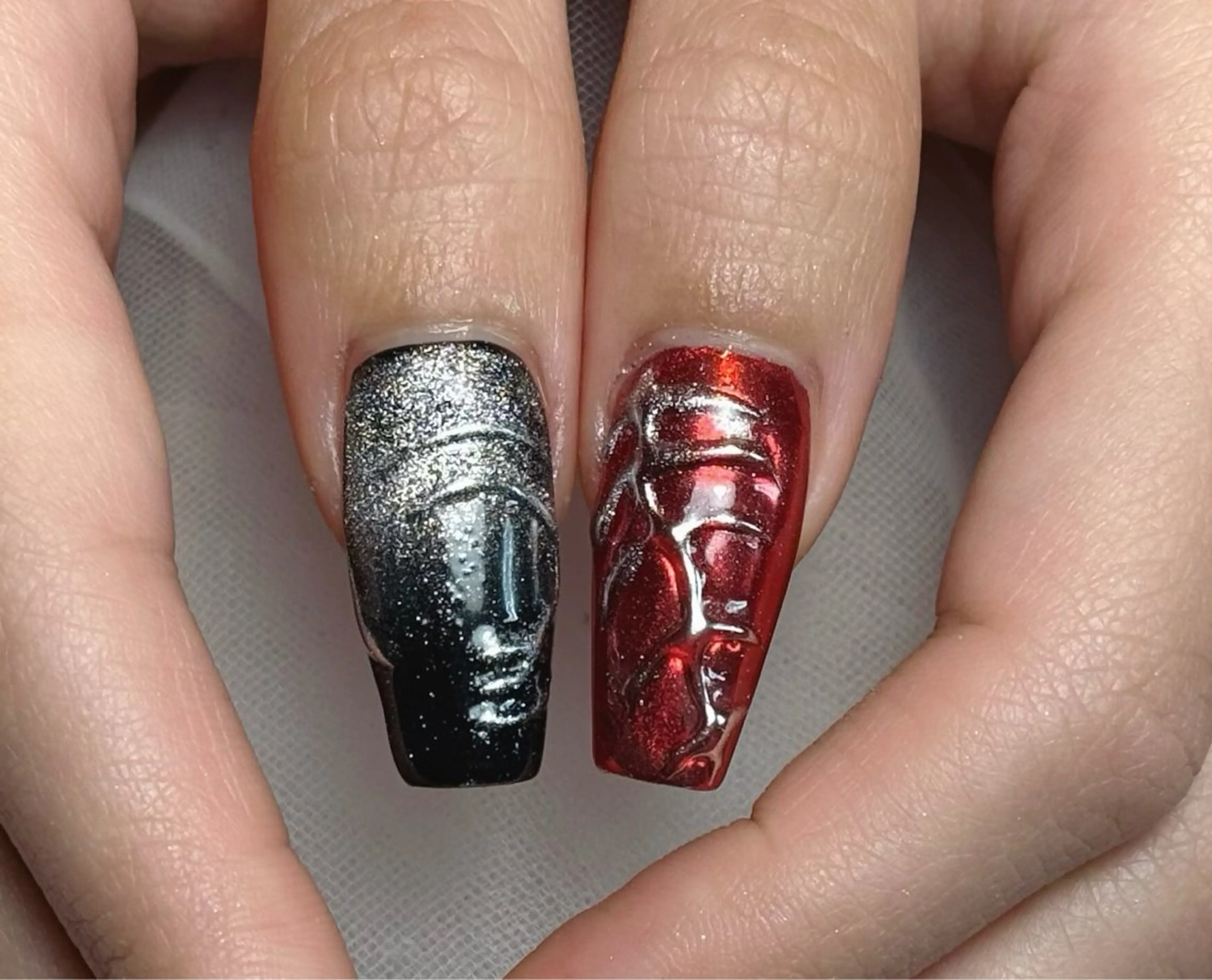 ネイル アートネイル 長さ出し Lowé所属・Lowé みるくのネイルデザイン