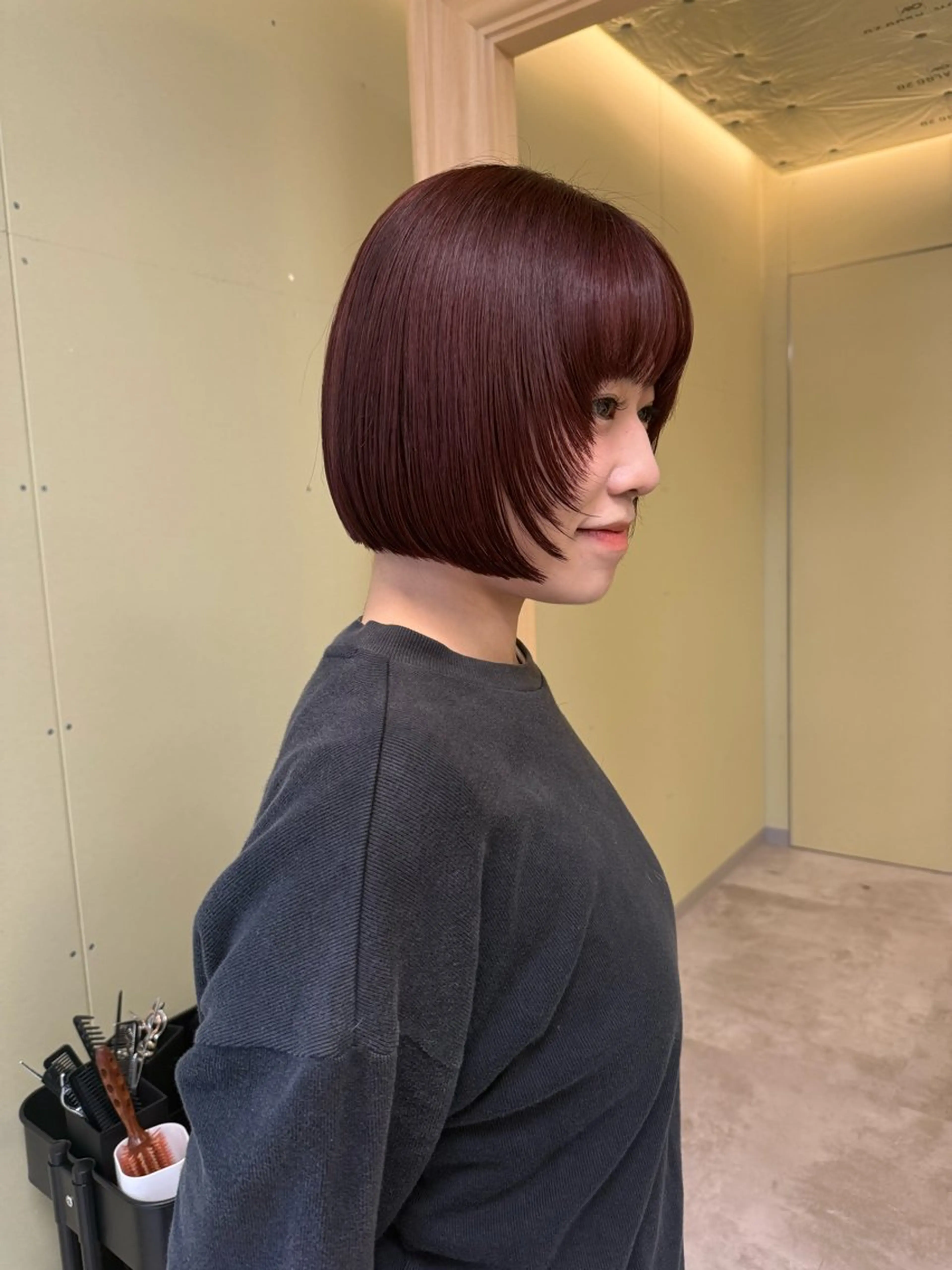 ショート カット ヘアカラー 伶風/ボブ/ ヘーゼルベージュのヘアスタイル