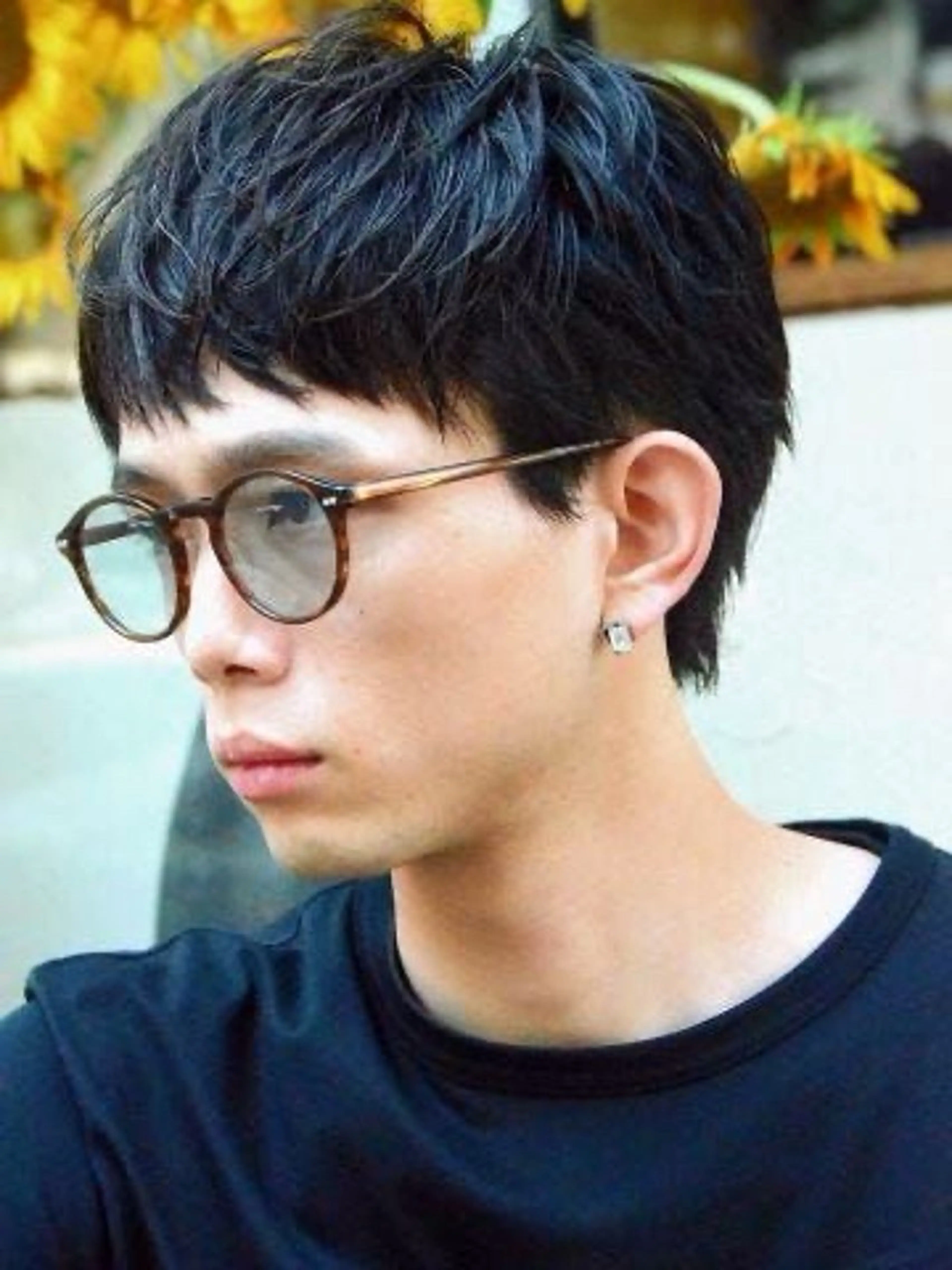 マレット風こなれメンズヘアの写真