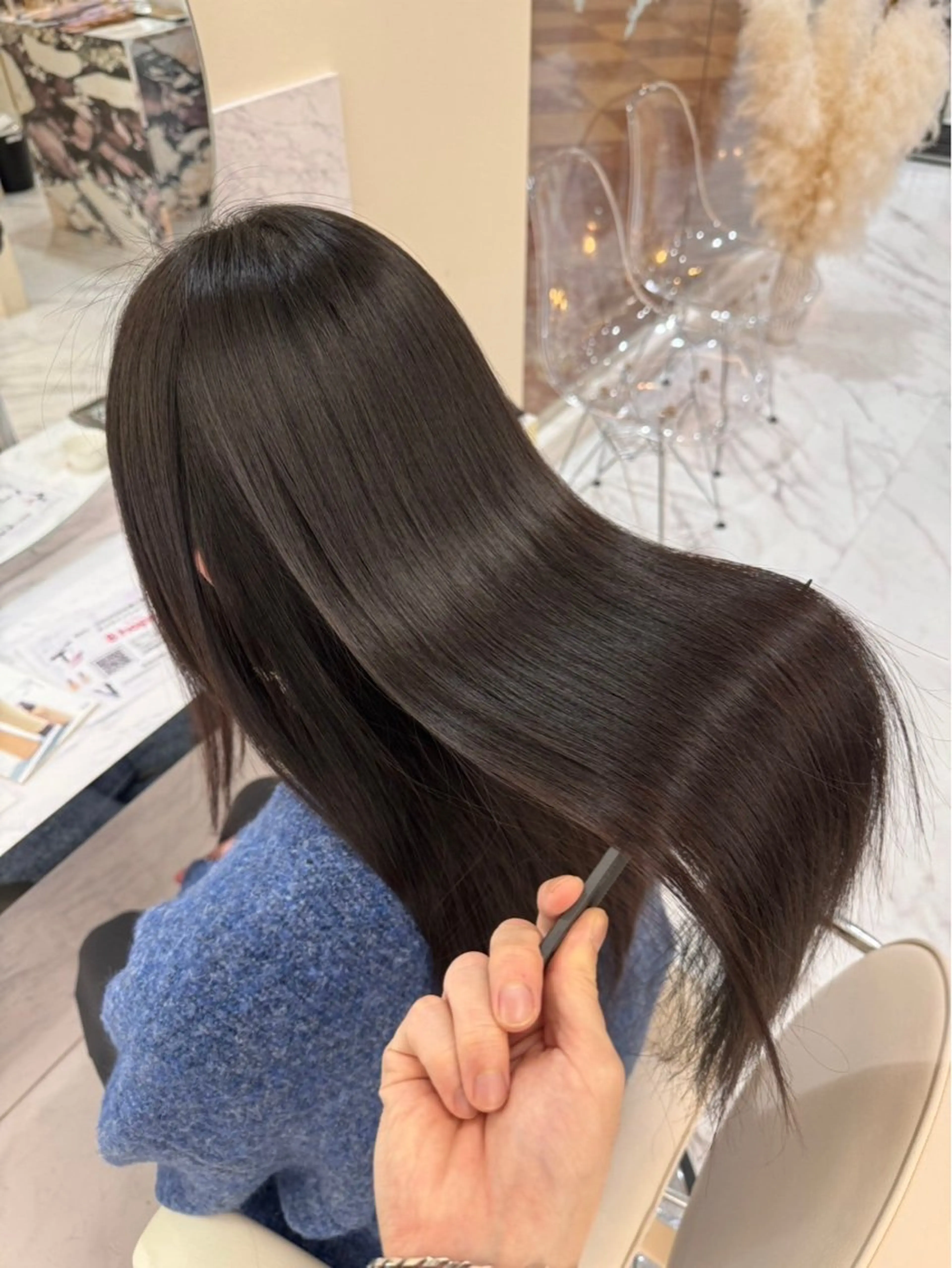 ミディアム カラー ヘアカラー トリートメント カラー🫧髪質改善 高原瑞輝のヘアスタイル