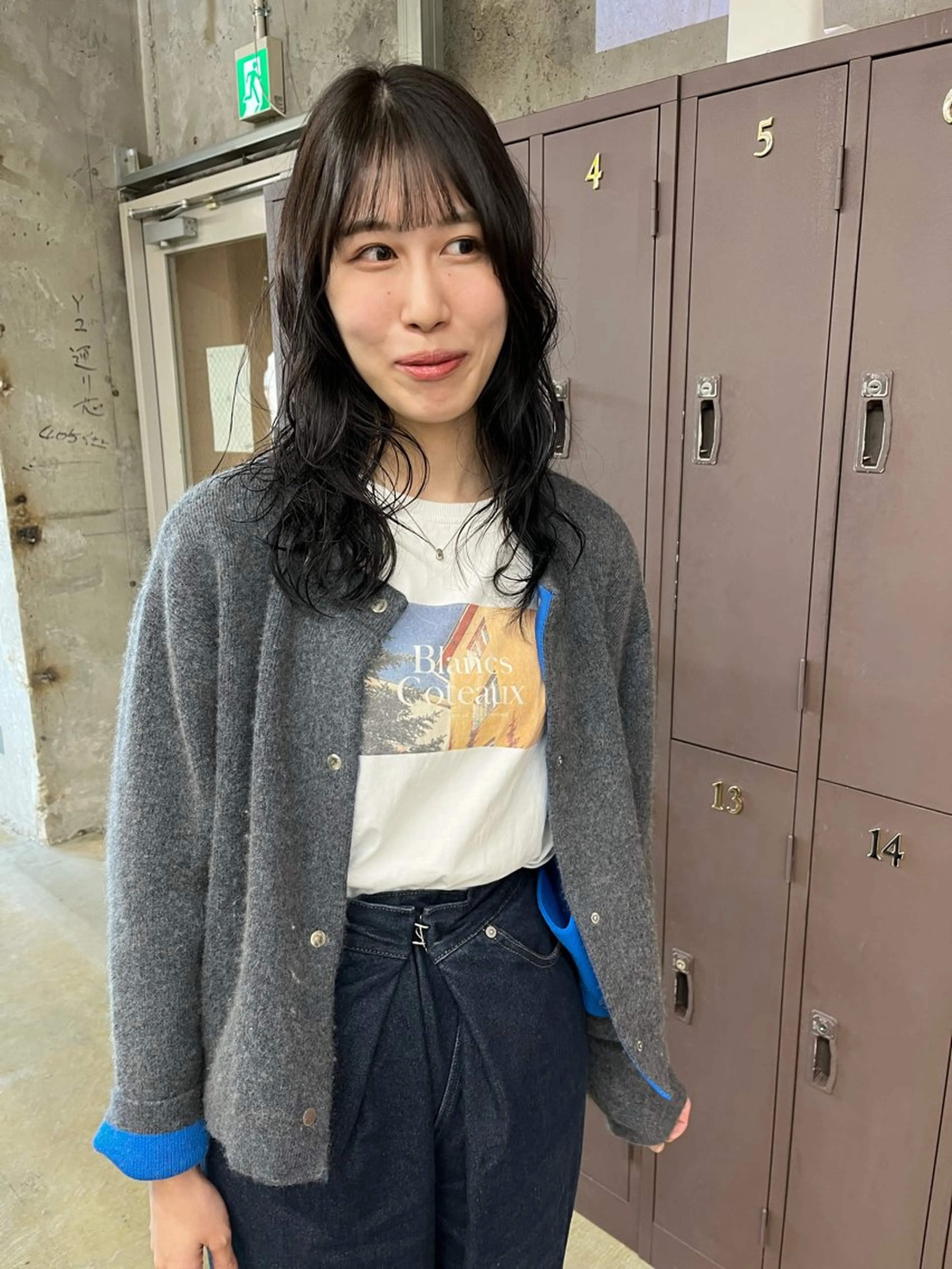 セミロング カラー パーマ セミロングパーマ 透明感カラー カット パーマ 小木曽智美 /ボブ/ショートのヘアスタイル