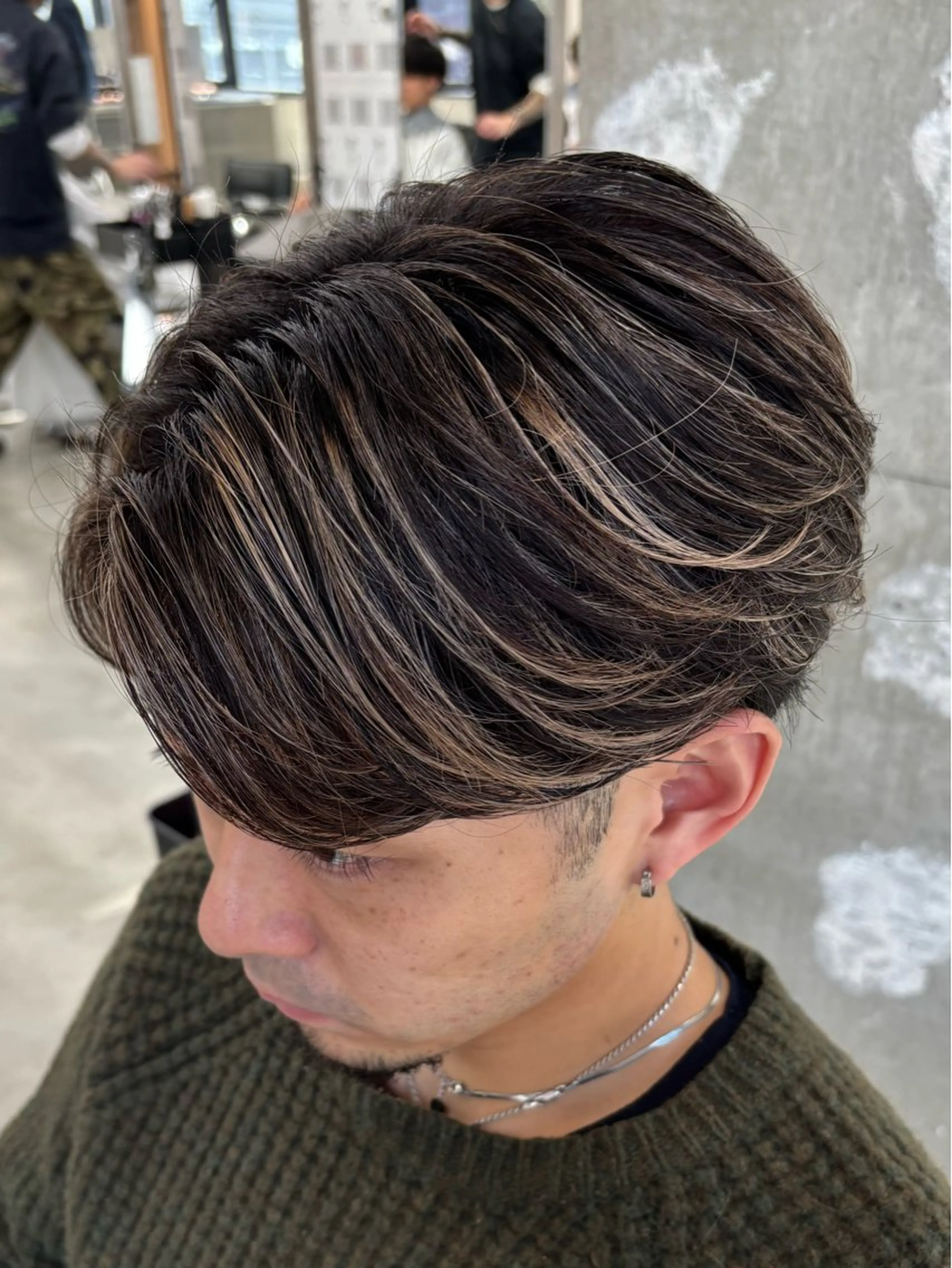 パーマ メンズ センターパート メンズ韓国風 マッシュ メンズパーマ ツーブロック 横浜メンズパーマ/ シャドウ/ショウゴのヘアスタイル