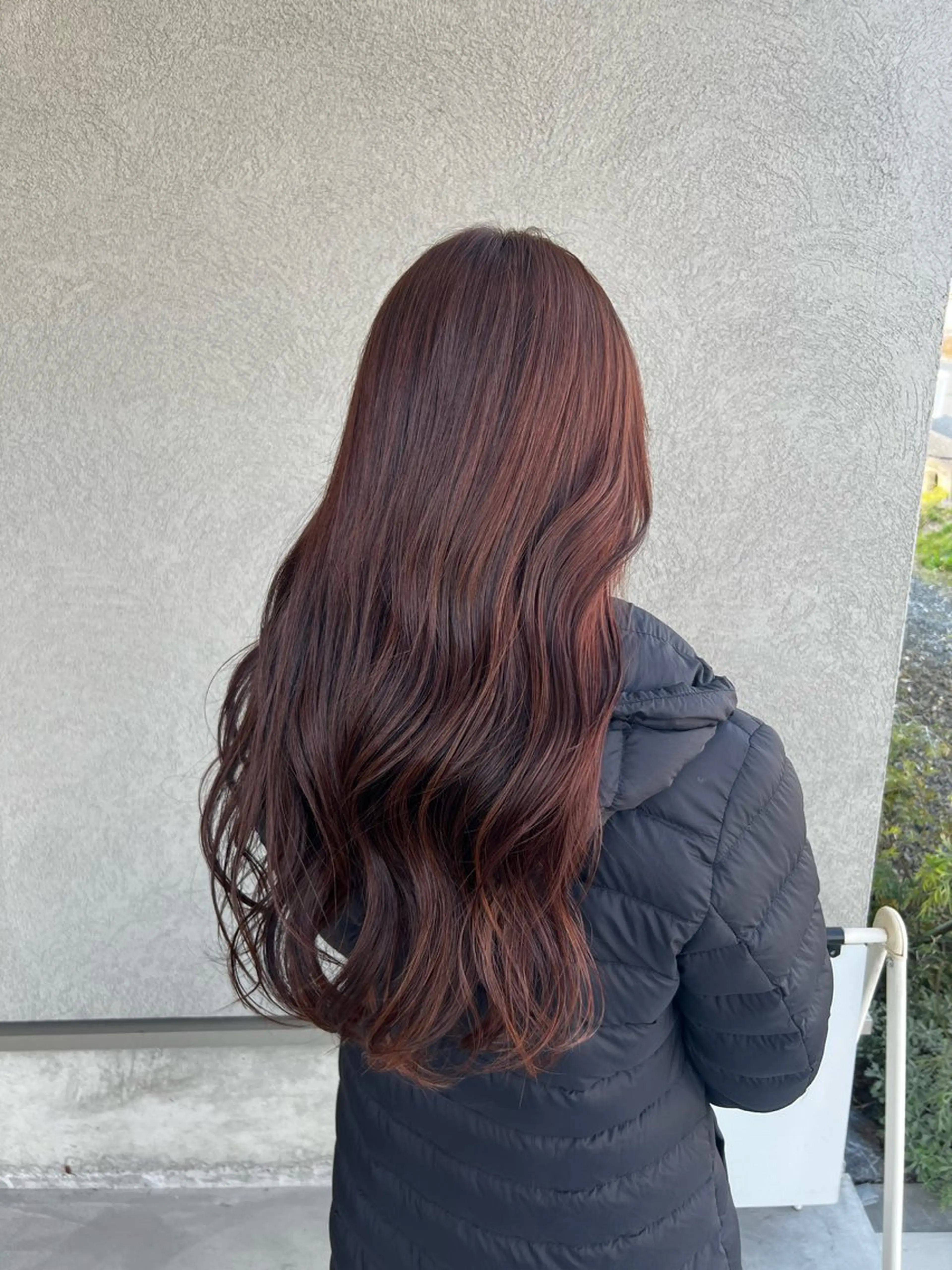 ロング カラー ブラウンカラー ピンクカラー ピンクブラウン 浅岡 みちるのヘアスタイル