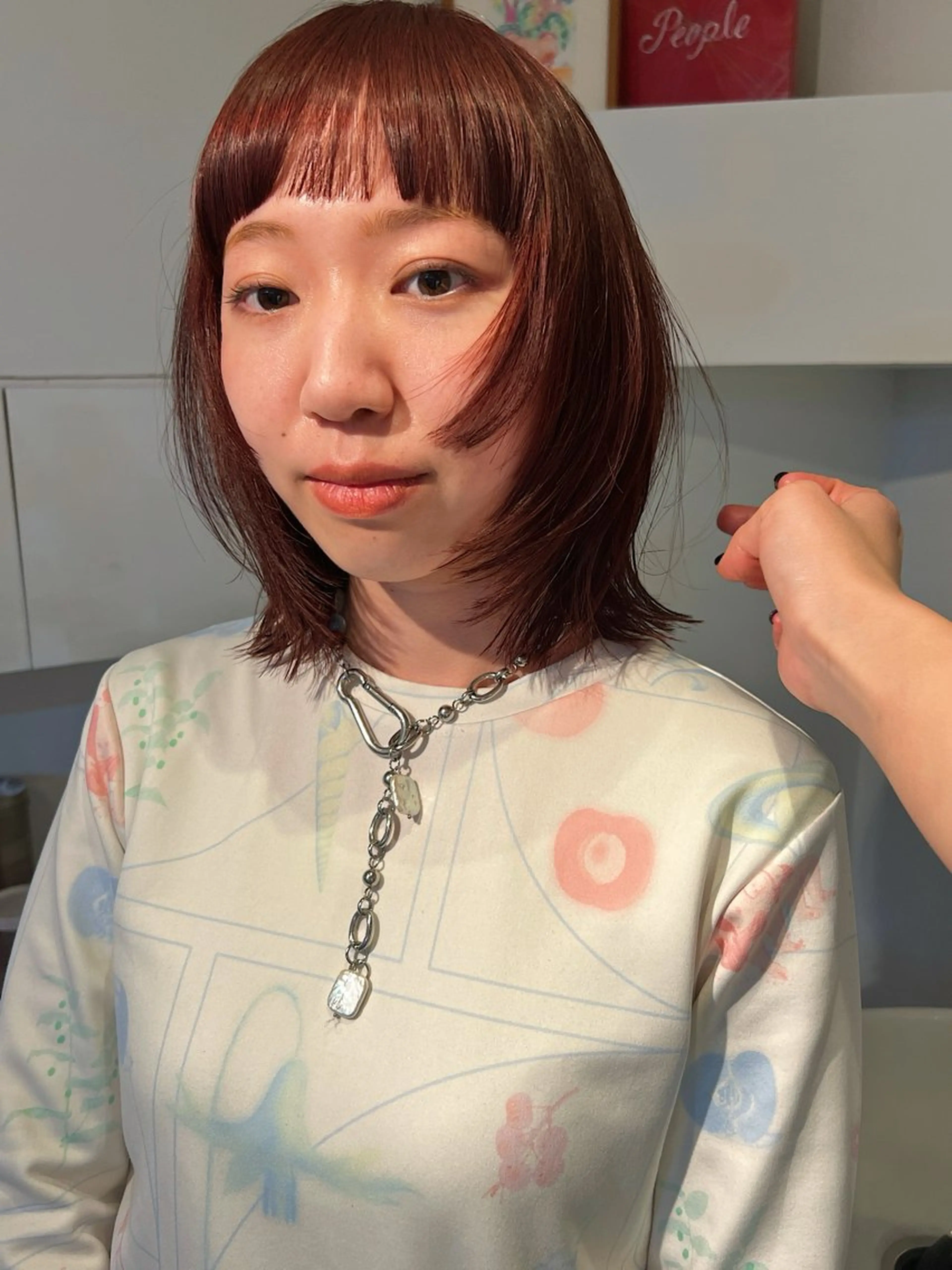 ミディアム ボブ/透明感カラー Fukaのヘアスタイル