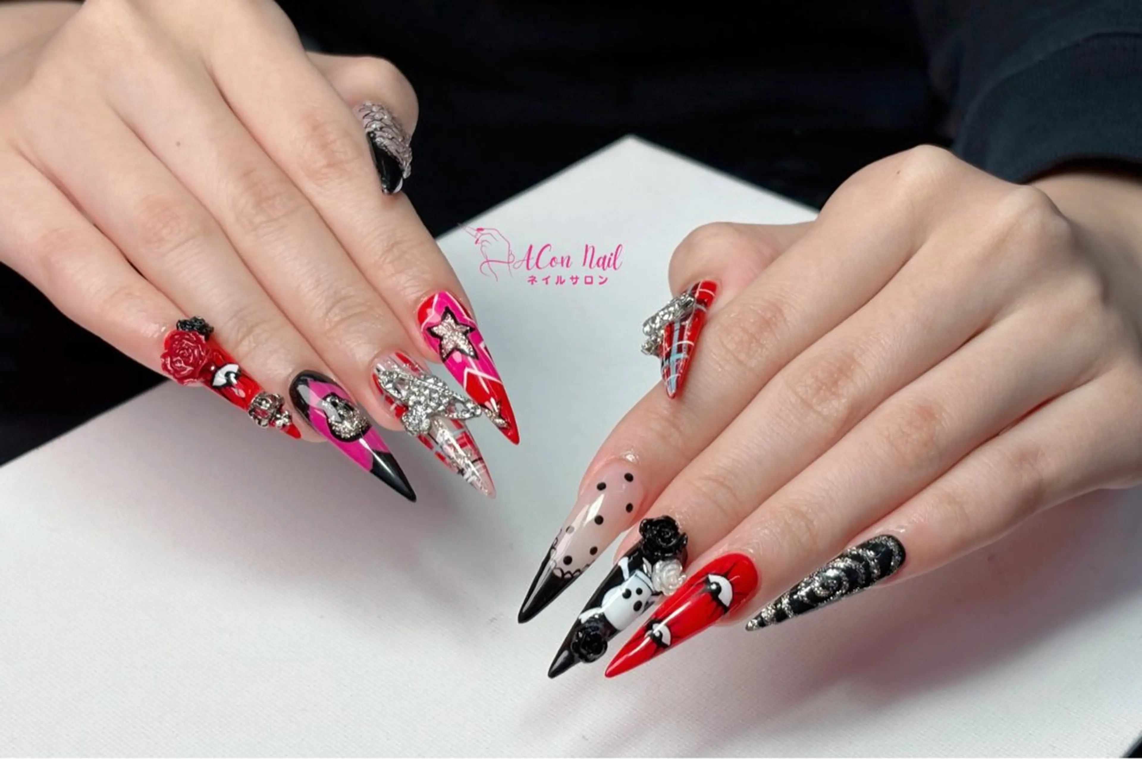 ネイル 桜ネイル 長さ出し フラワーネイル フレンチネイル ジェルネイル ハンドネイル AConNailSalon所属・ACon NailSalonのネイルデザイン