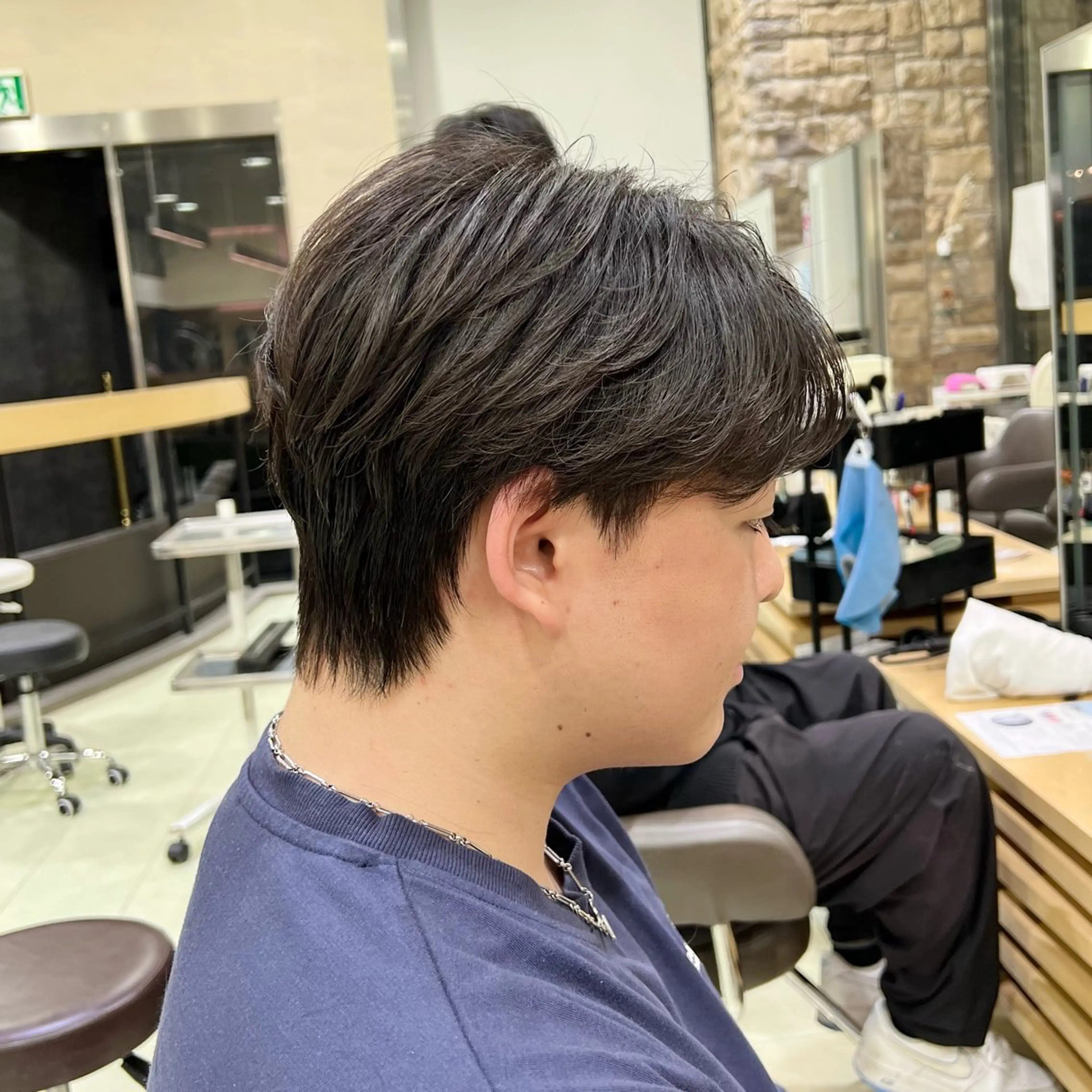 ショート パーマ メンズ カット パーマ ﾎｯﾄﾍﾟｯﾊﾟｰ に移行中【かな】のヘアスタイル