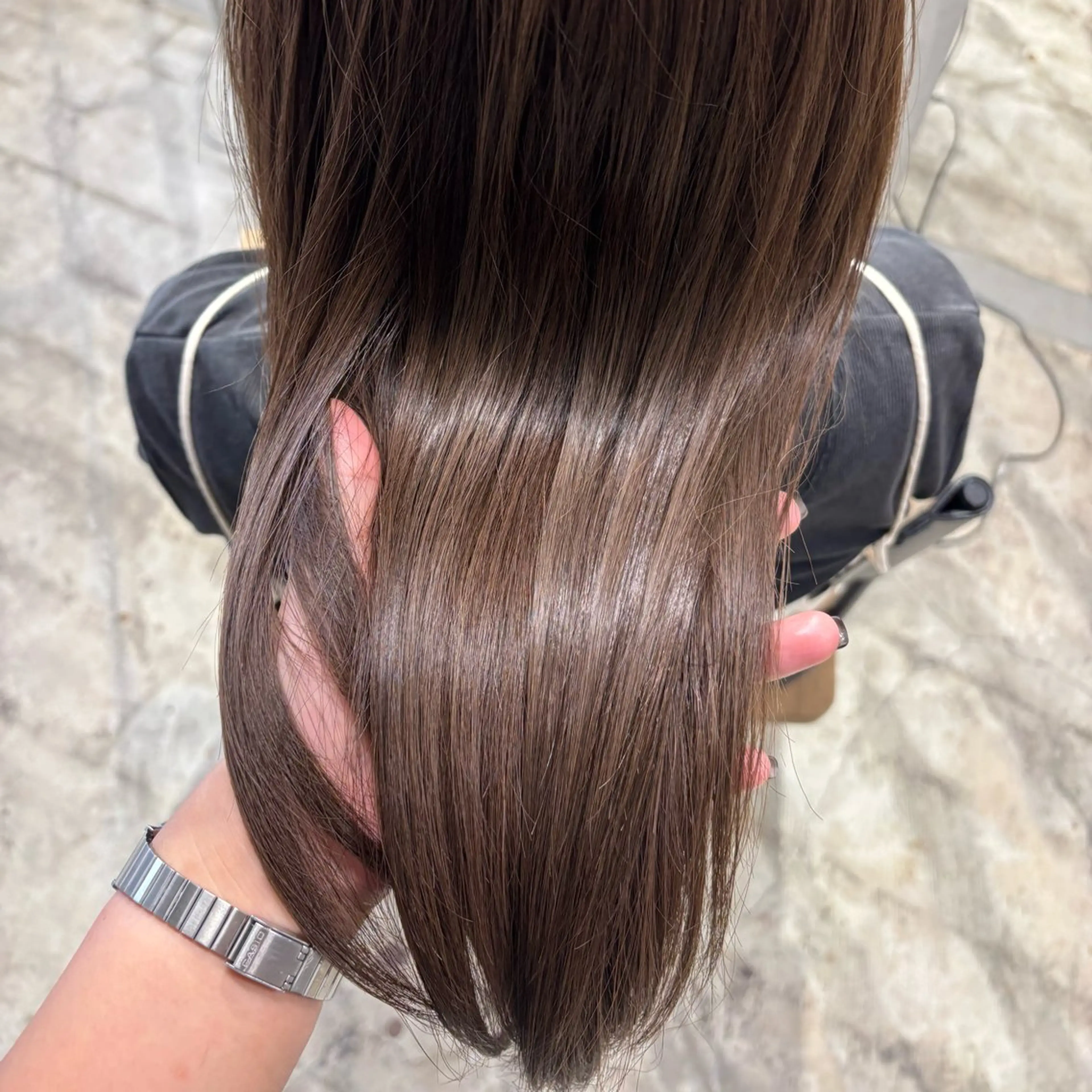 ロング カラー 山本 彩美香のヘアスタイル