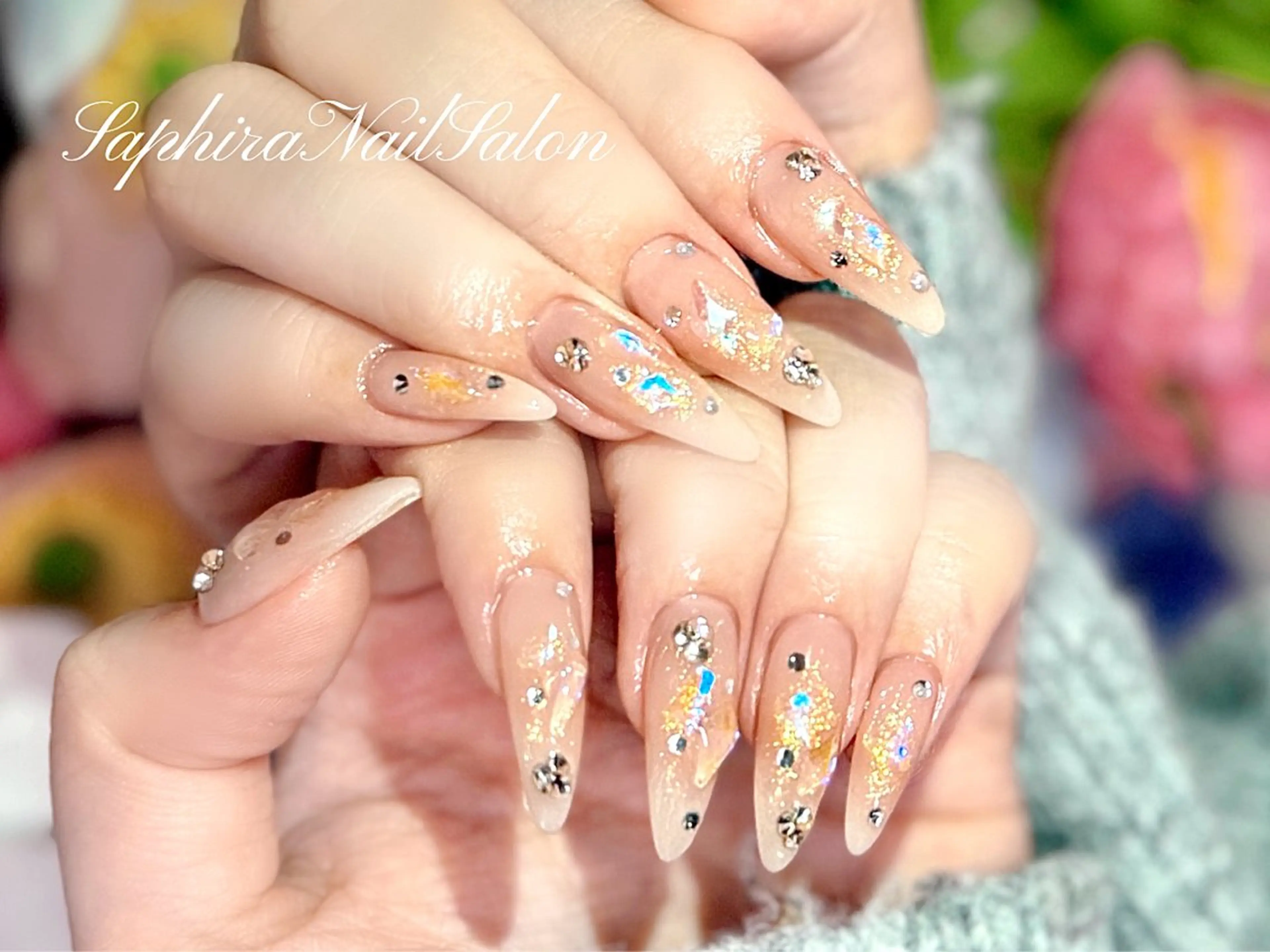 カラー ハンドネイル Saphiraネイル サロン錦糸町のネイルデザイン