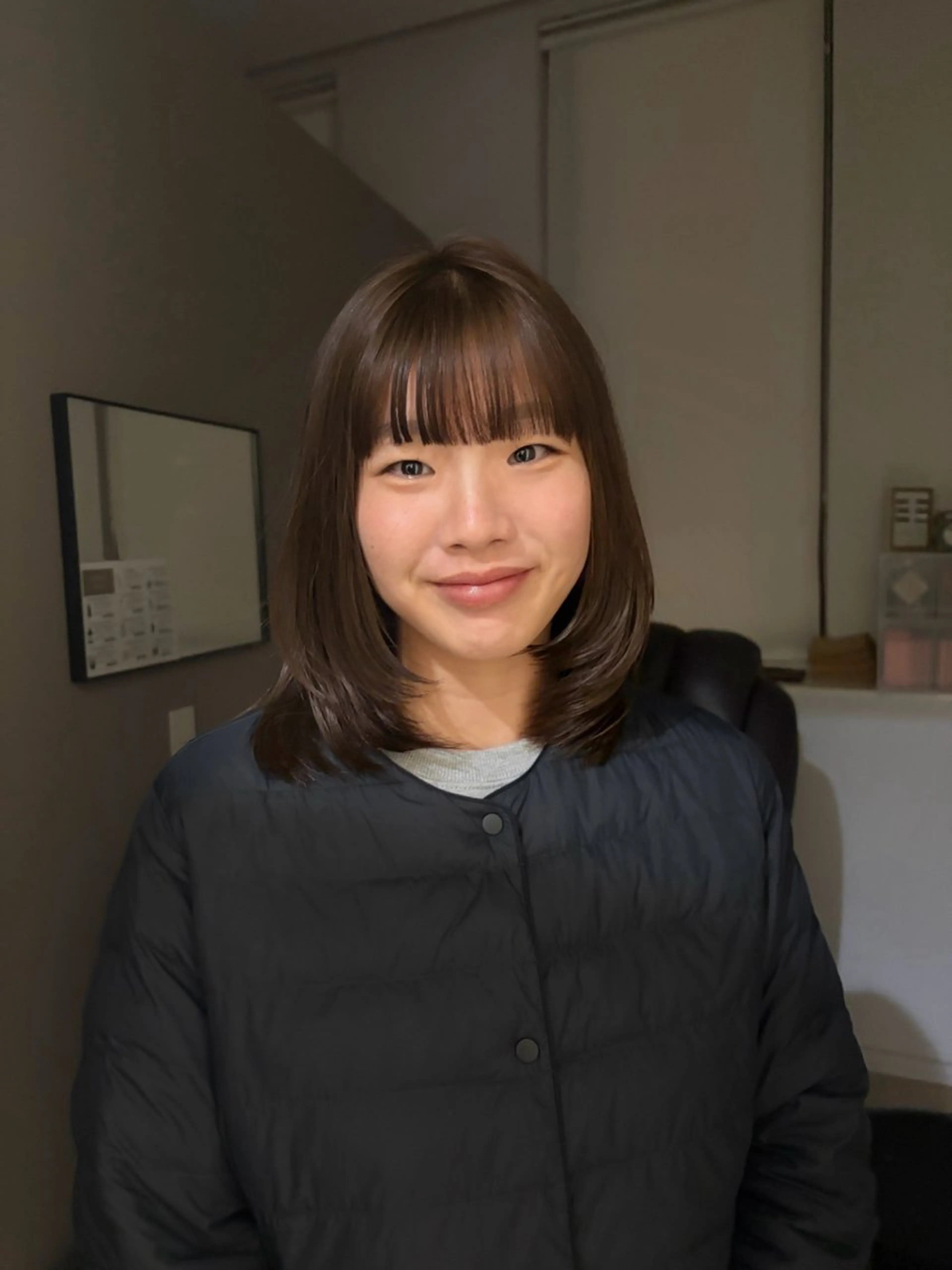 ミディアム レイヤーカット カット 似合わせレイヤー/ 透明感カラー/天王寺のヘアスタイル