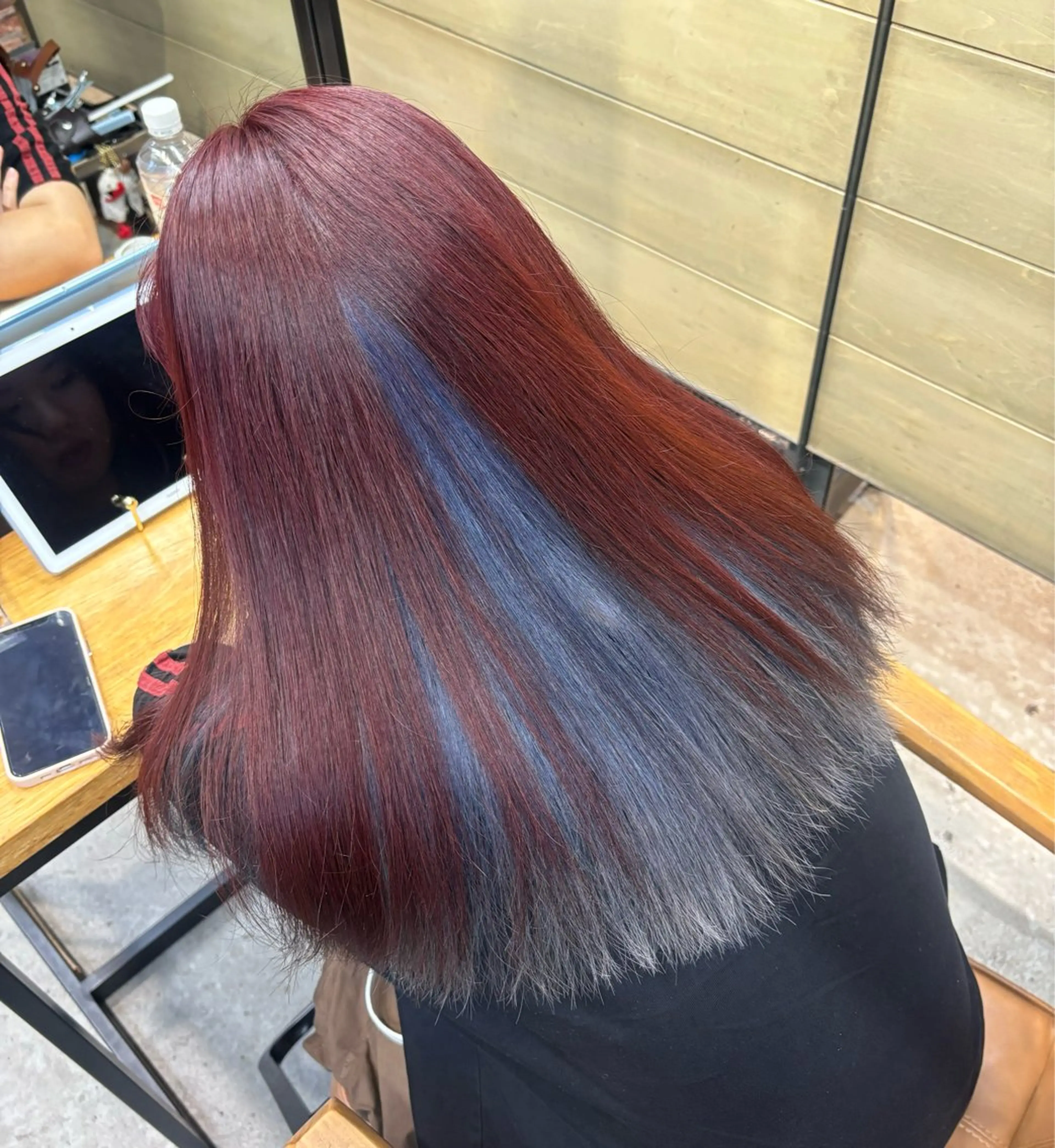 セミロング カラー ヒマワリ/ 艶カラー/髪質改善のヘアスタイル