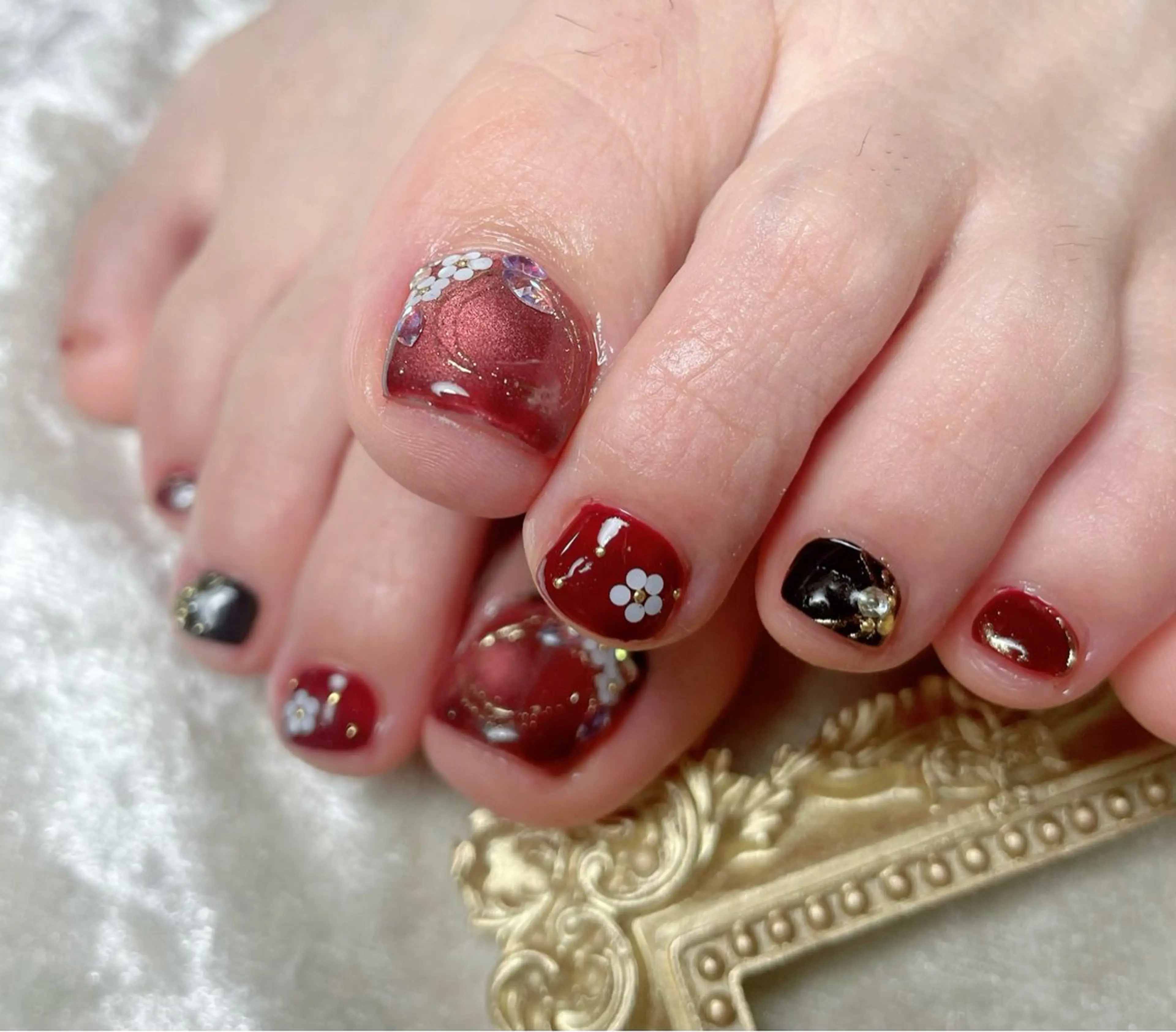 ☆footオフあり☆【何度でもオフ無料！】10本フルアート🎀6600円→6050円の写真