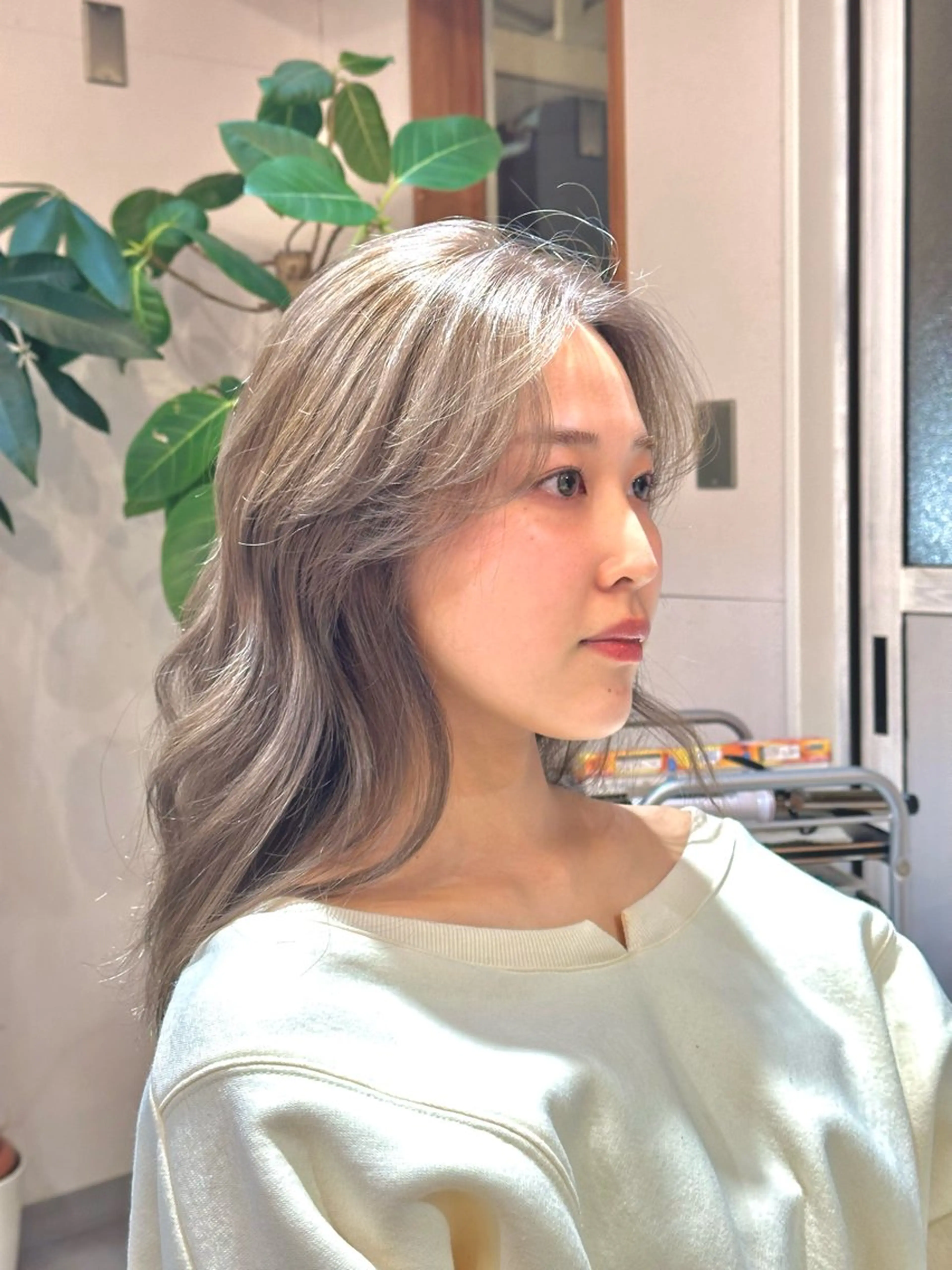 ロング カラー カット ヘアカラー トリートメント ✂︎cadre✂︎ 🪶かまだれいし🪶のヘアスタイル