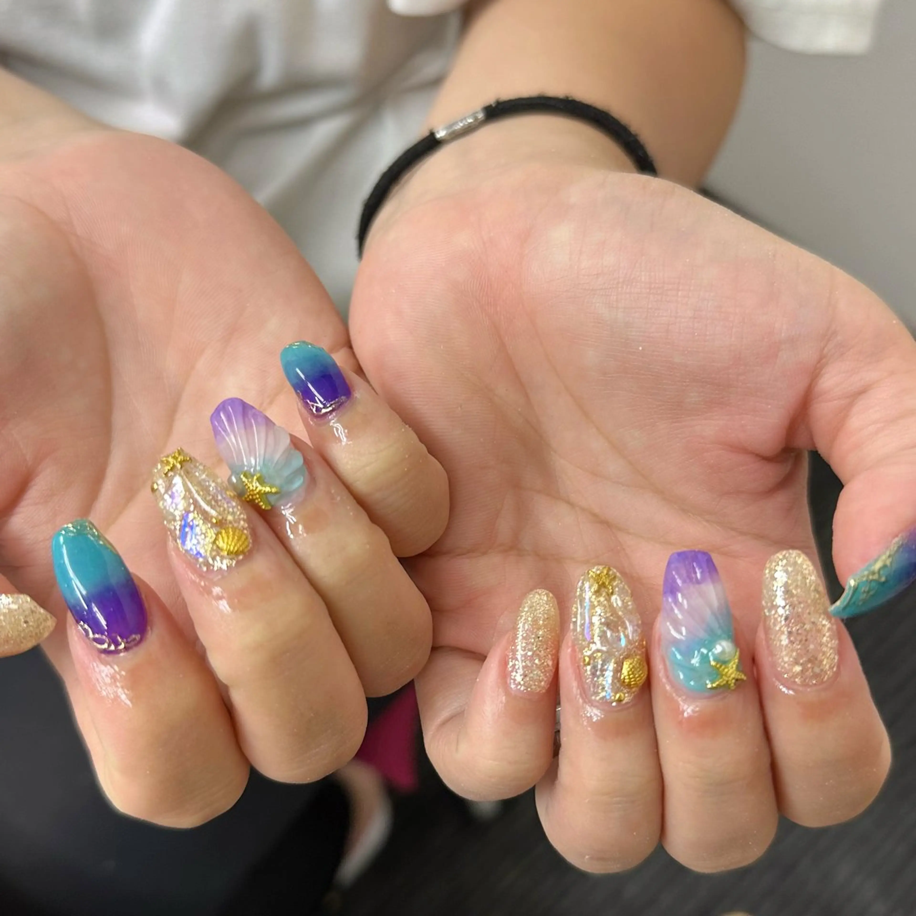 ネイル 持ち込み 夏ネイル ハンドネイル ラックスセカンド ネイリストのネイルデザイン