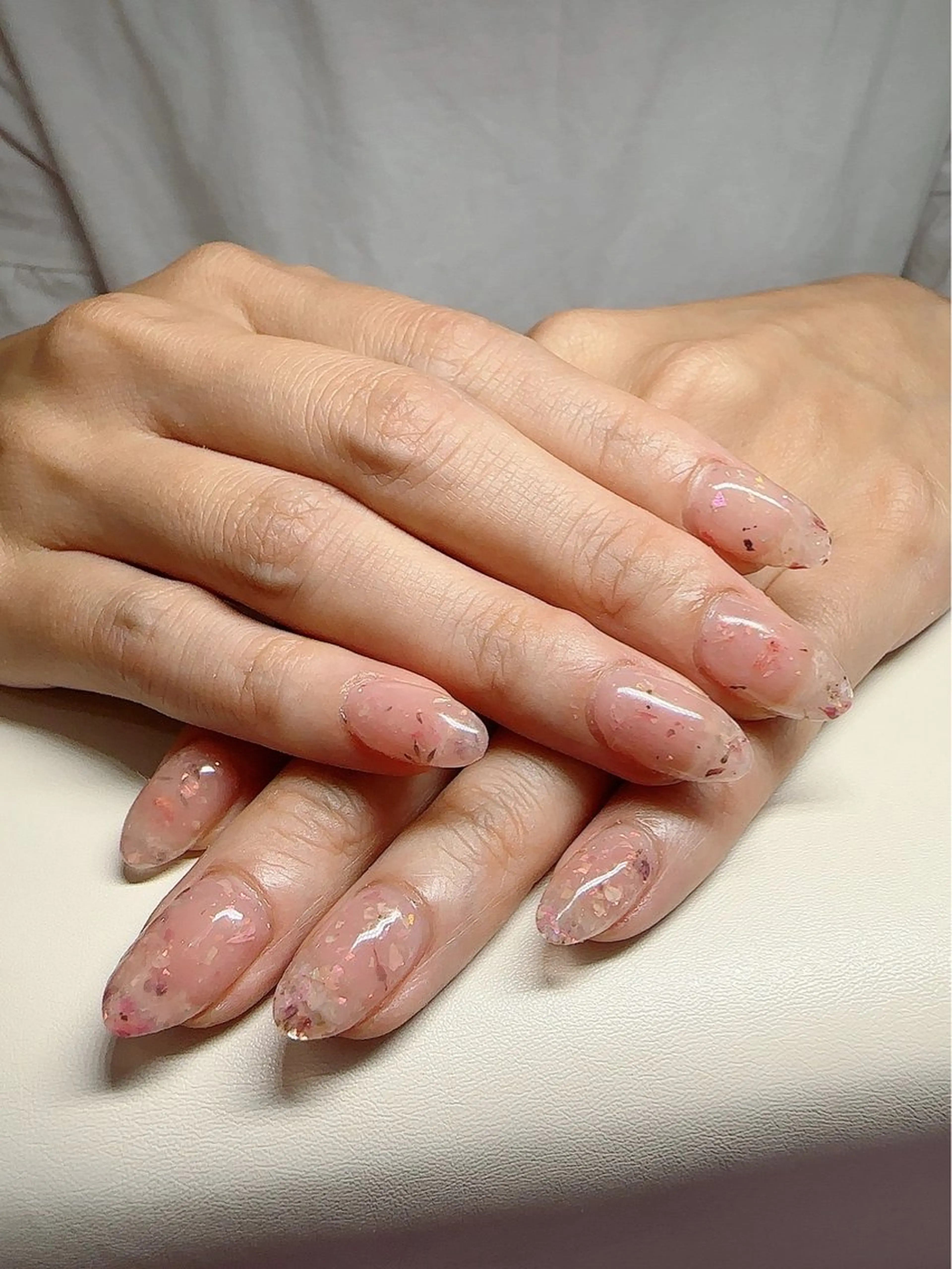 ネイル ワンカラーネイル スカルプネイル Le'a シズカのネイルデザイン