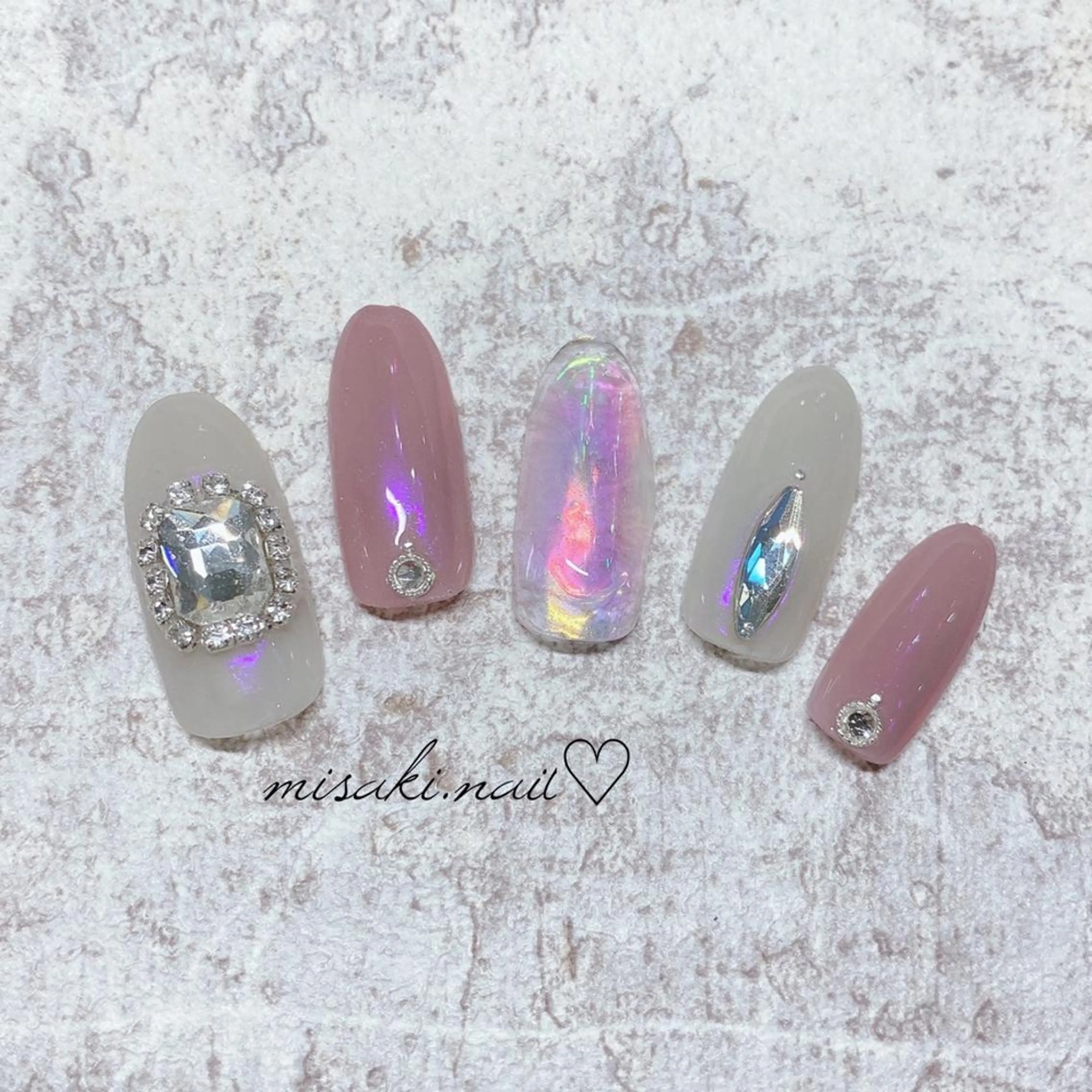 ネイル 韓国ネイル ワンホンネイル ハンドネイル nailsalon miinailsのネイルデザイン