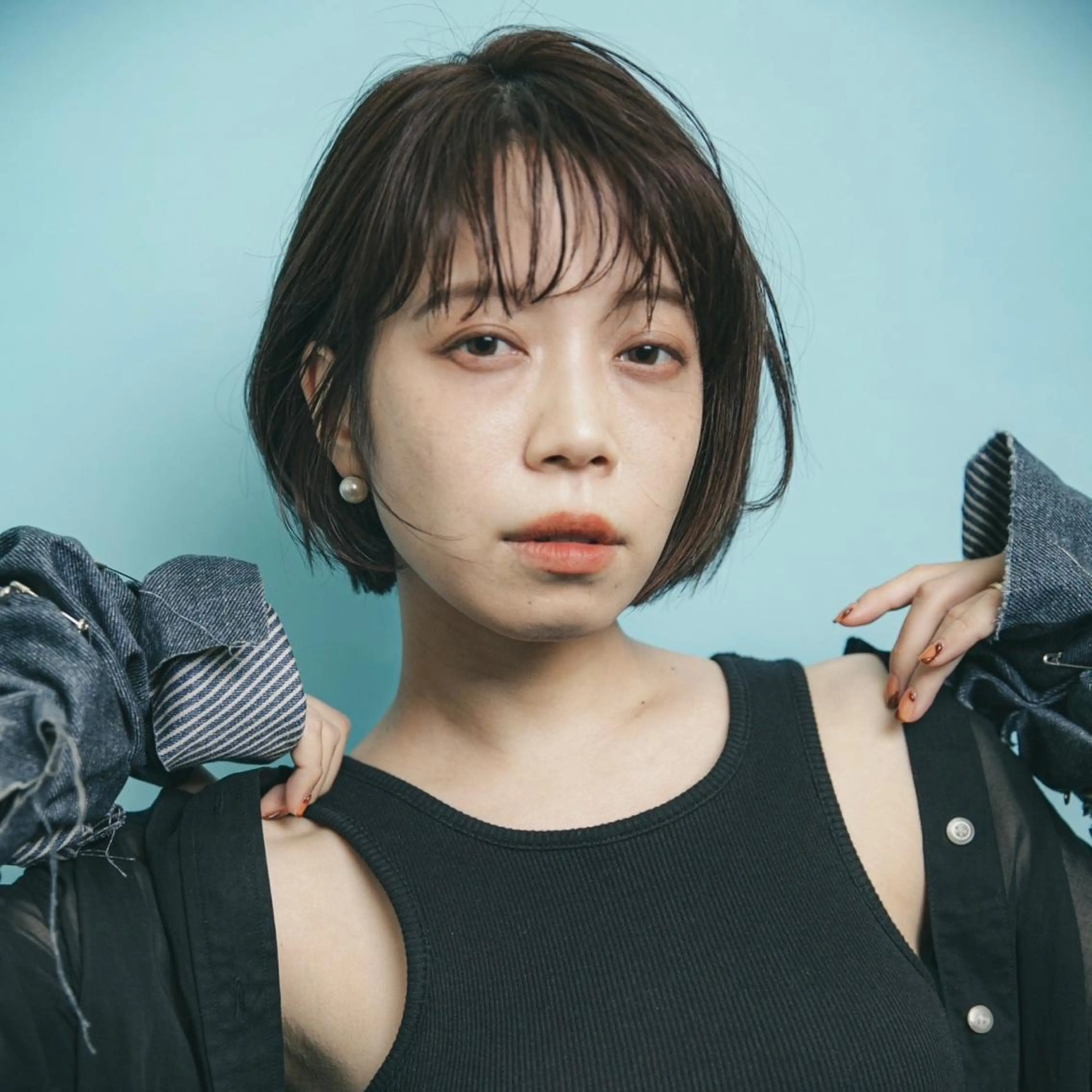 ショート カラー カコ/レイヤーカット ヘアアレンジのヘアスタイル