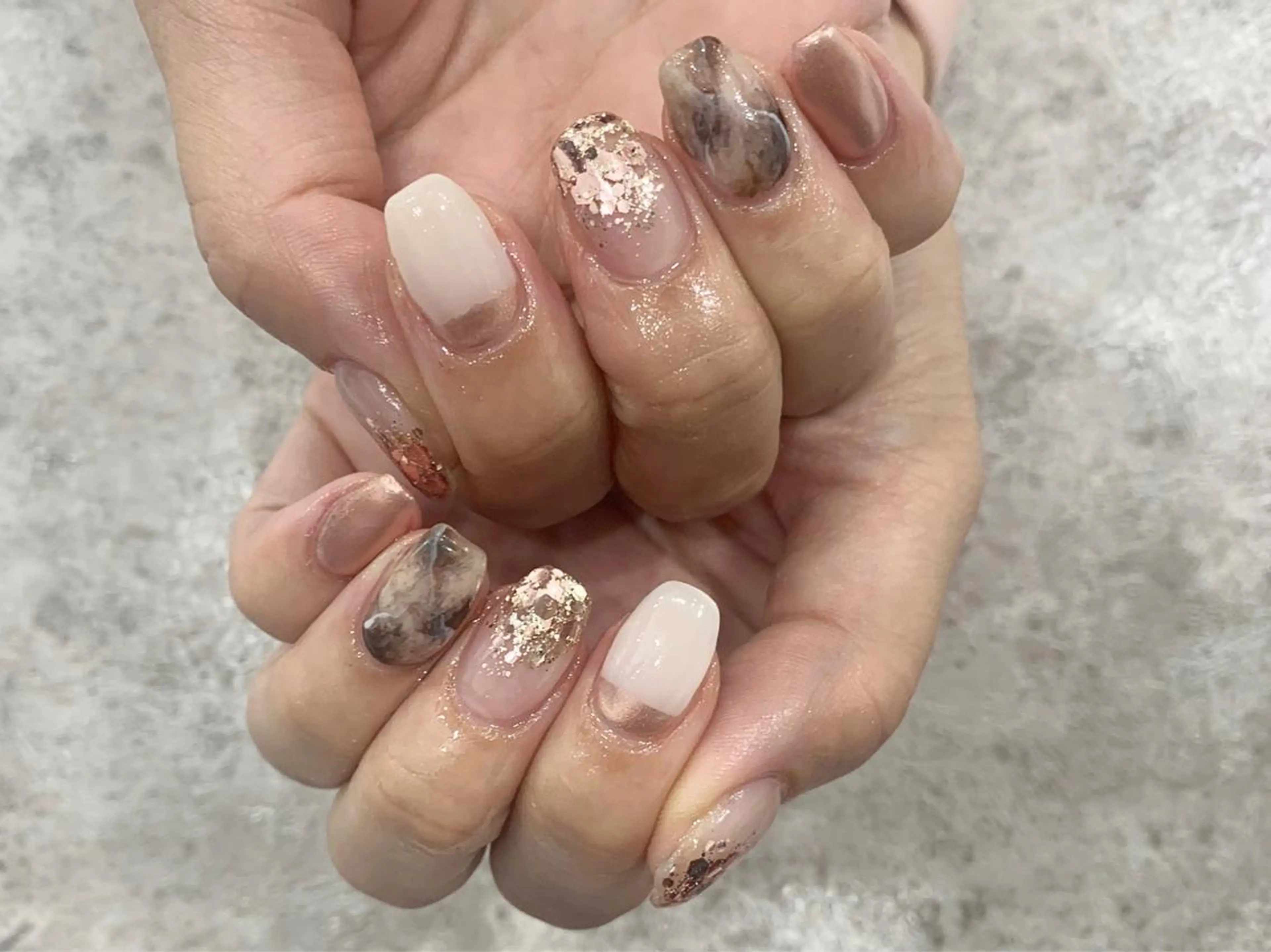 ロング カラー ネイル マツエク・マツパ ハンドネイル 松井 亜由美のネイルデザイン