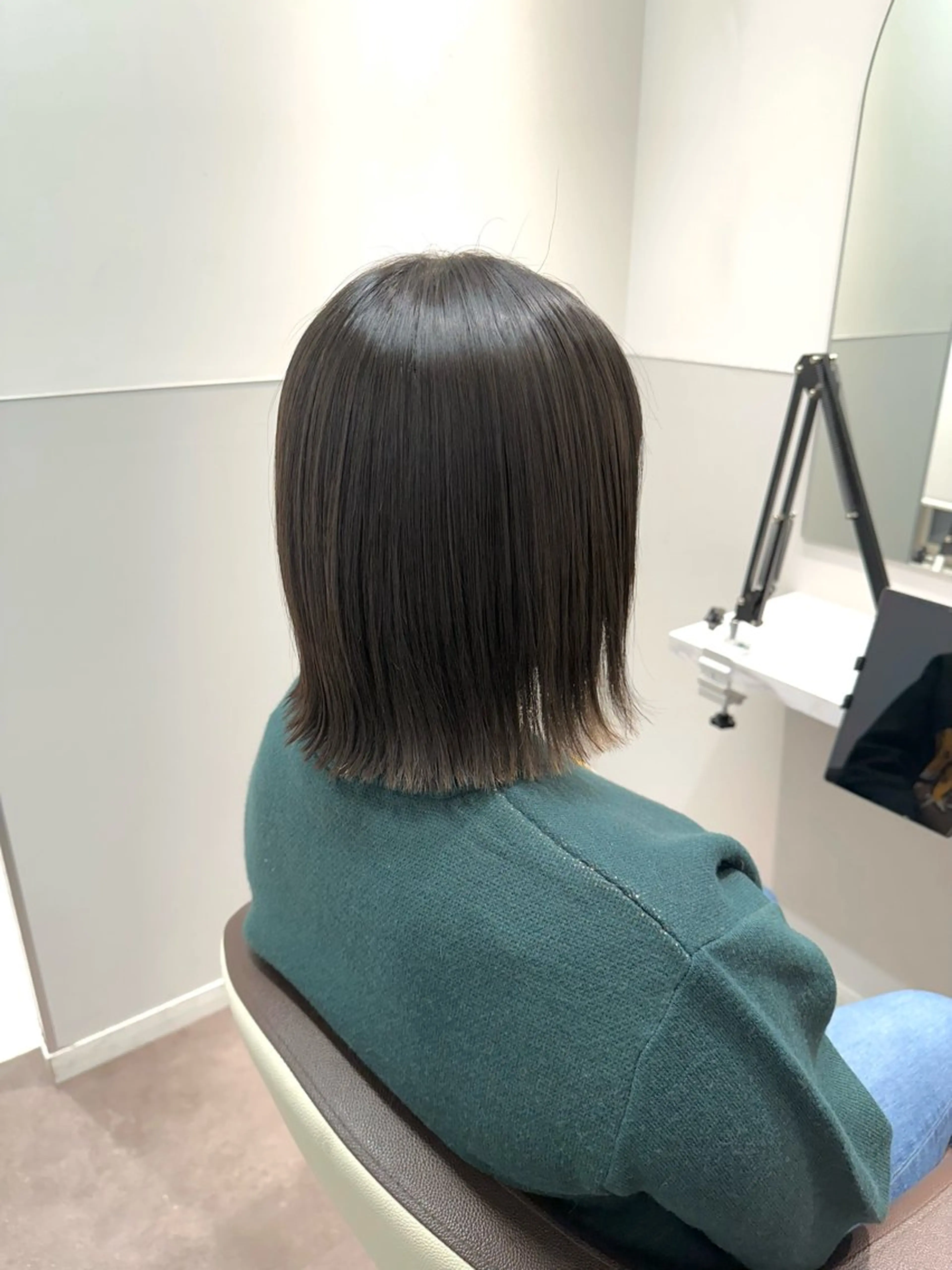 ミディアム 切りっぱなしボブ ボブ 外ハネヘア カット トリートメント SALOWIN大宮 /KYOHEI✂️のヘアスタイル