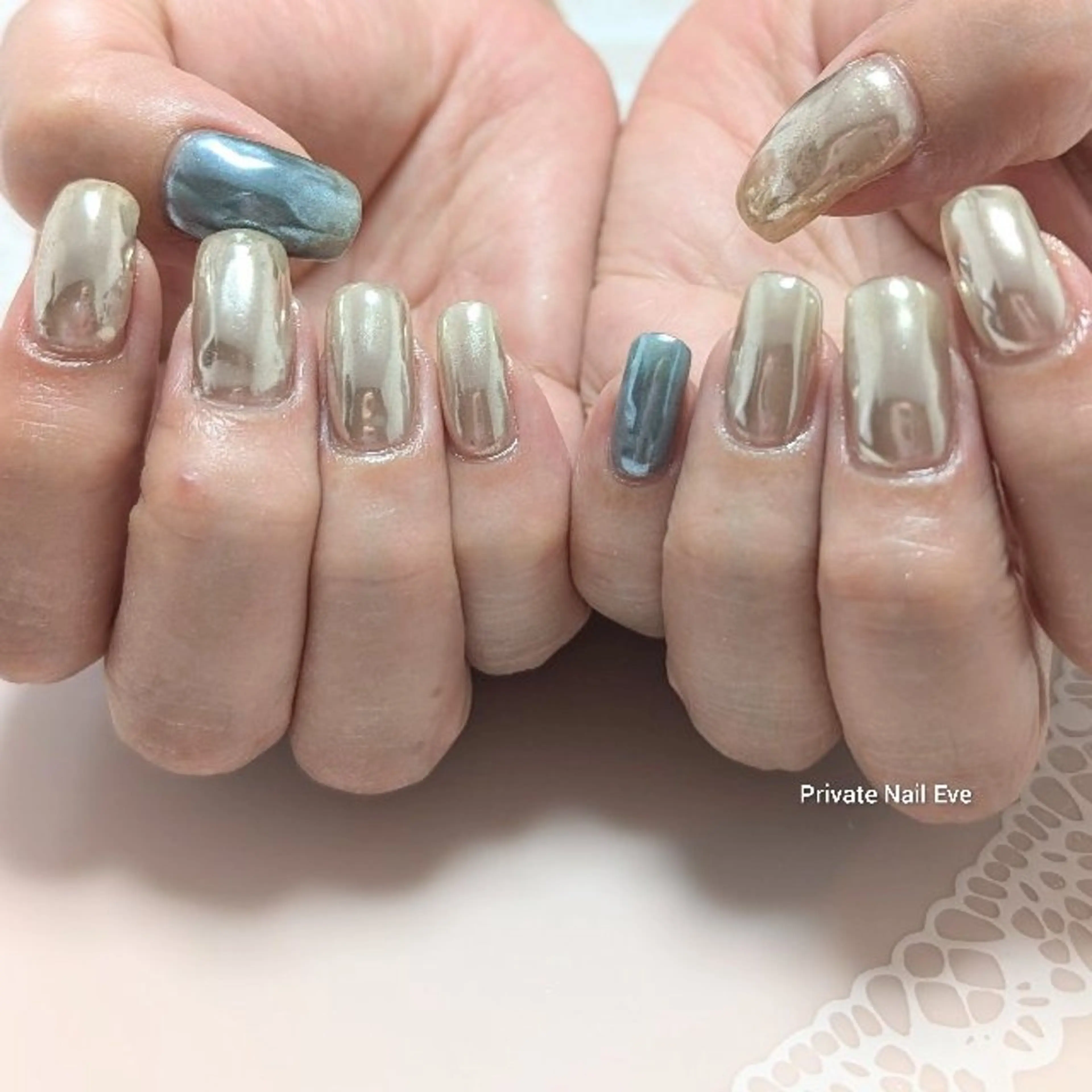 ネイル ミラーネイル ハンドネイル ネイル junkoのネイルデザイン