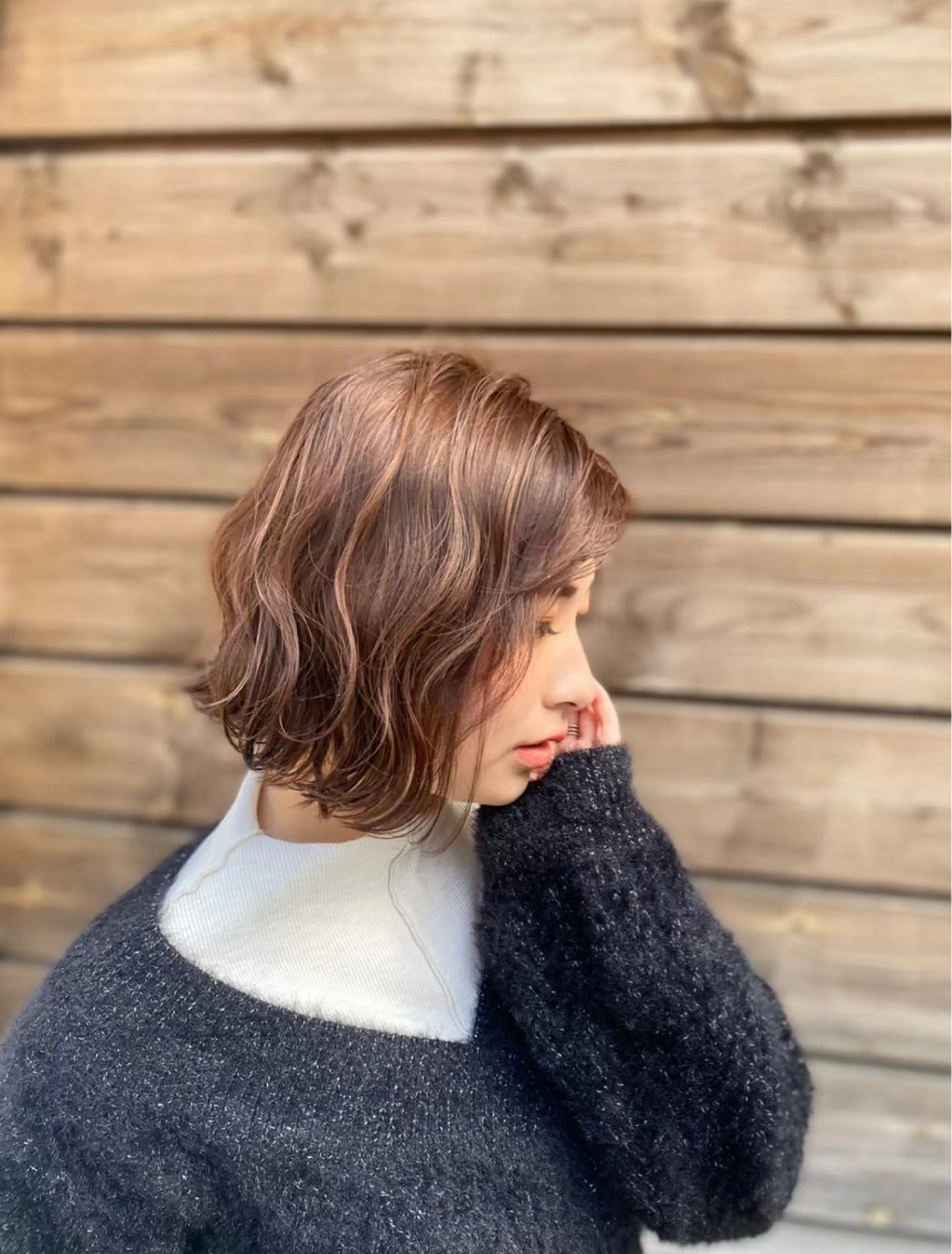 ミディアム カラー 高柳 麻美のヘアスタイル