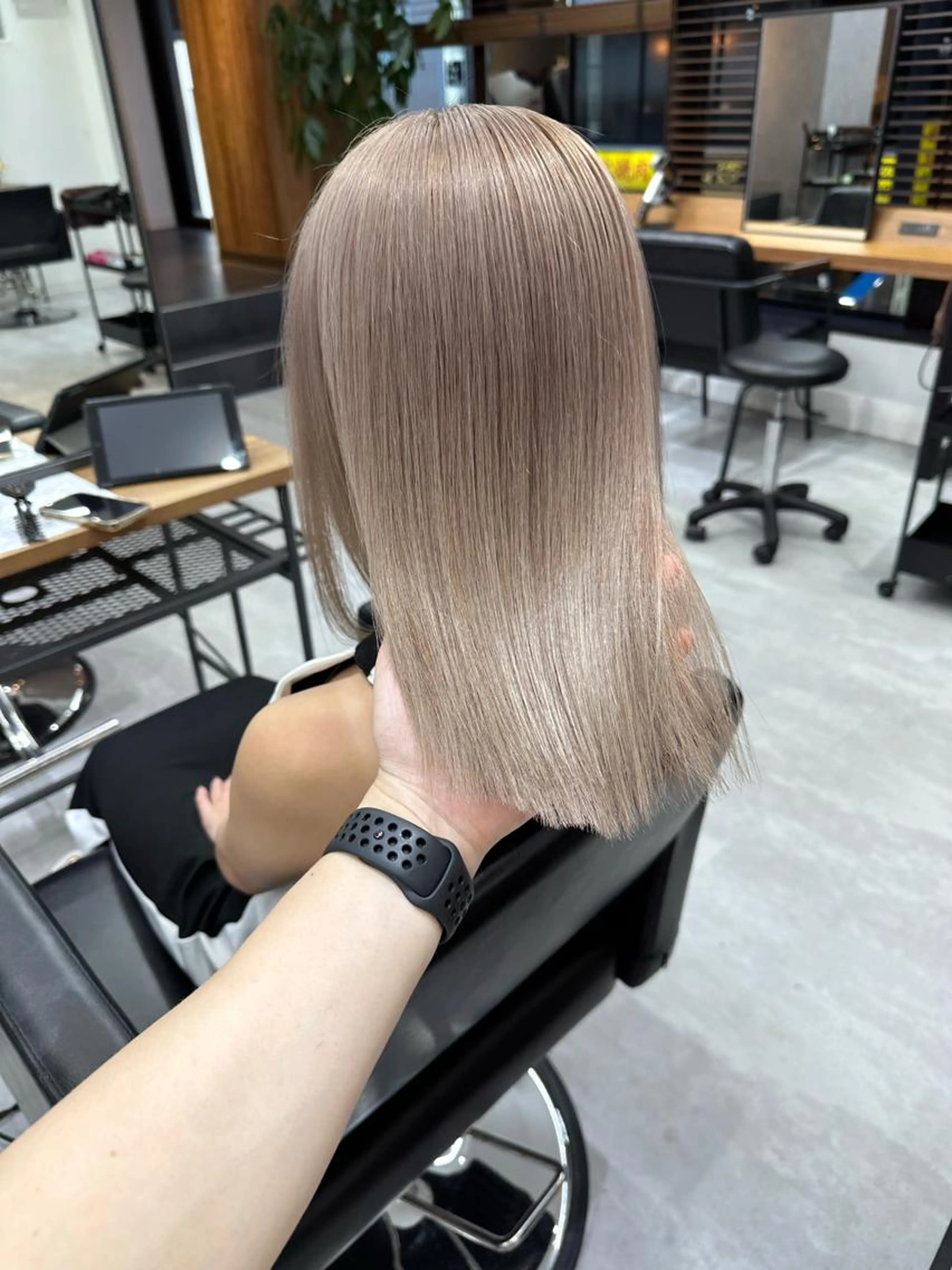 【大人気】髪質改善ダブルカラー(ブリーチ1回＋ケアカラー)内部補修トリートメント💗の写真