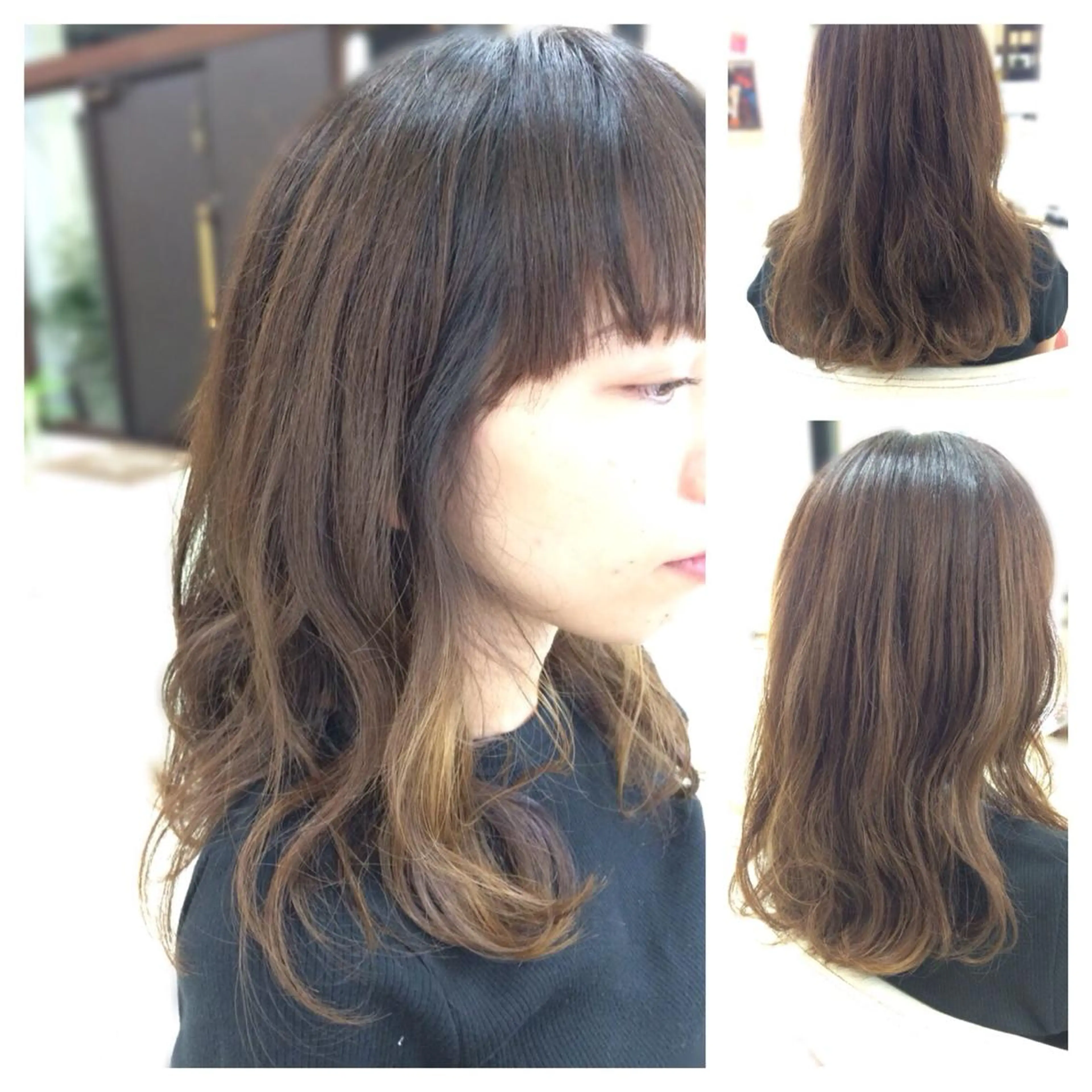セミロング いけだ ゆうのヘアスタイル
