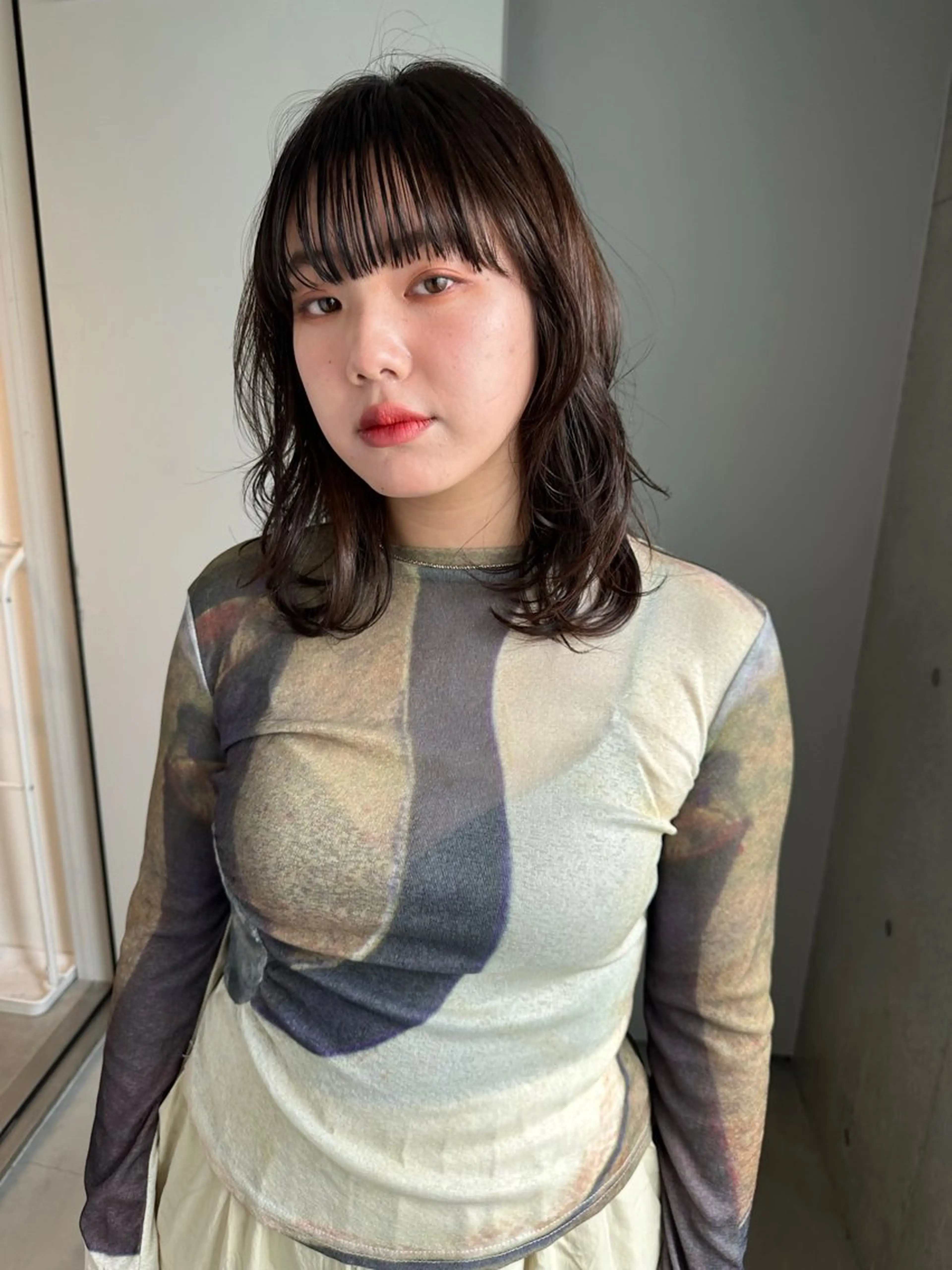 ミディアム パーマ カット パーマ お悩み解決パーマ hana🩰のヘアスタイル