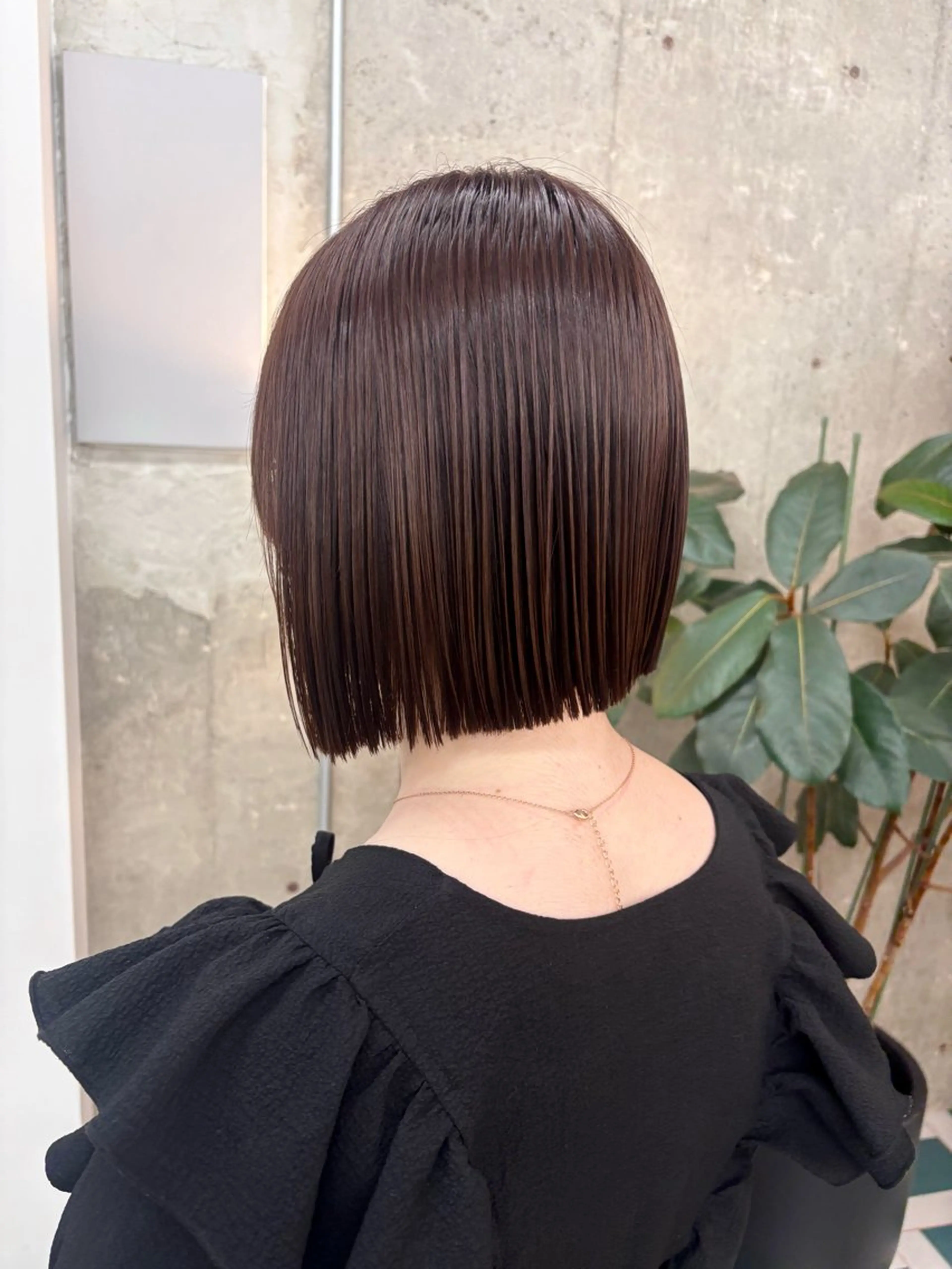 ミディアム カット ヘアカラー AYAKA/名古屋/ 栄/ボブ/透明カラーのヘアスタイル