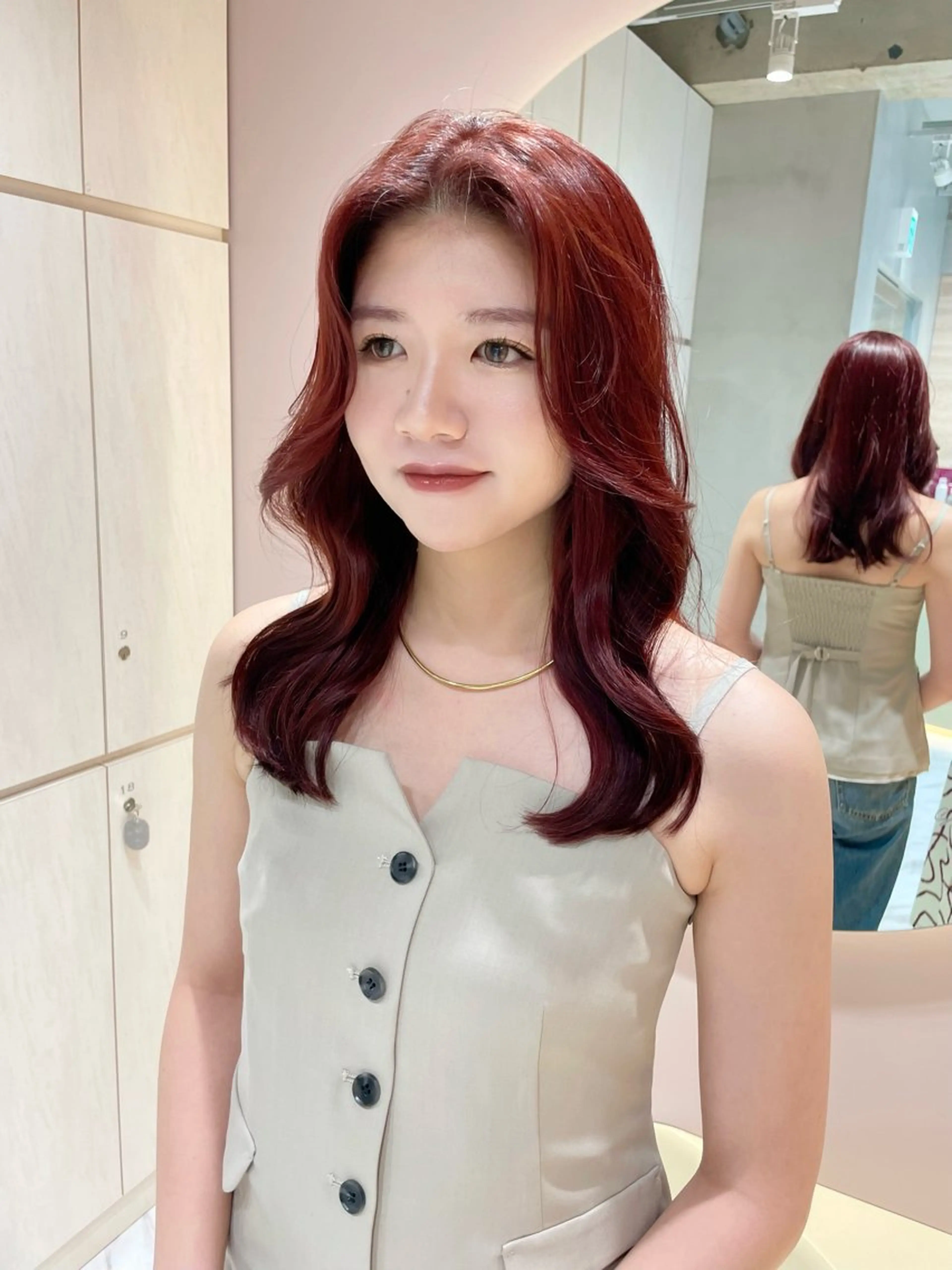 ロング レイヤーカット カット ヘアカラー レイヤー縮毛矯正 ささきすずね💗のヘアスタイル