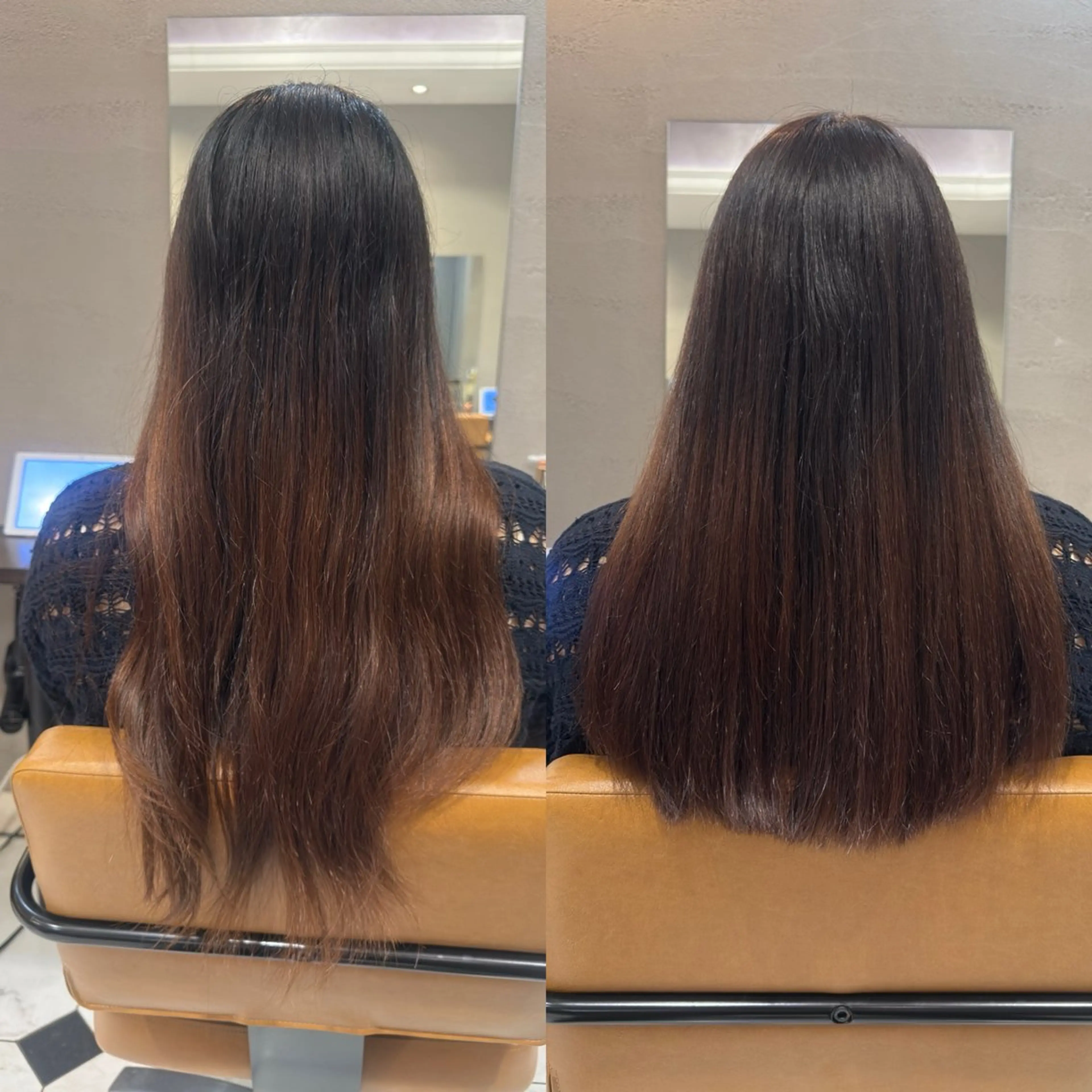 ロング 頭から整える美容師 松田のヘアスタイル