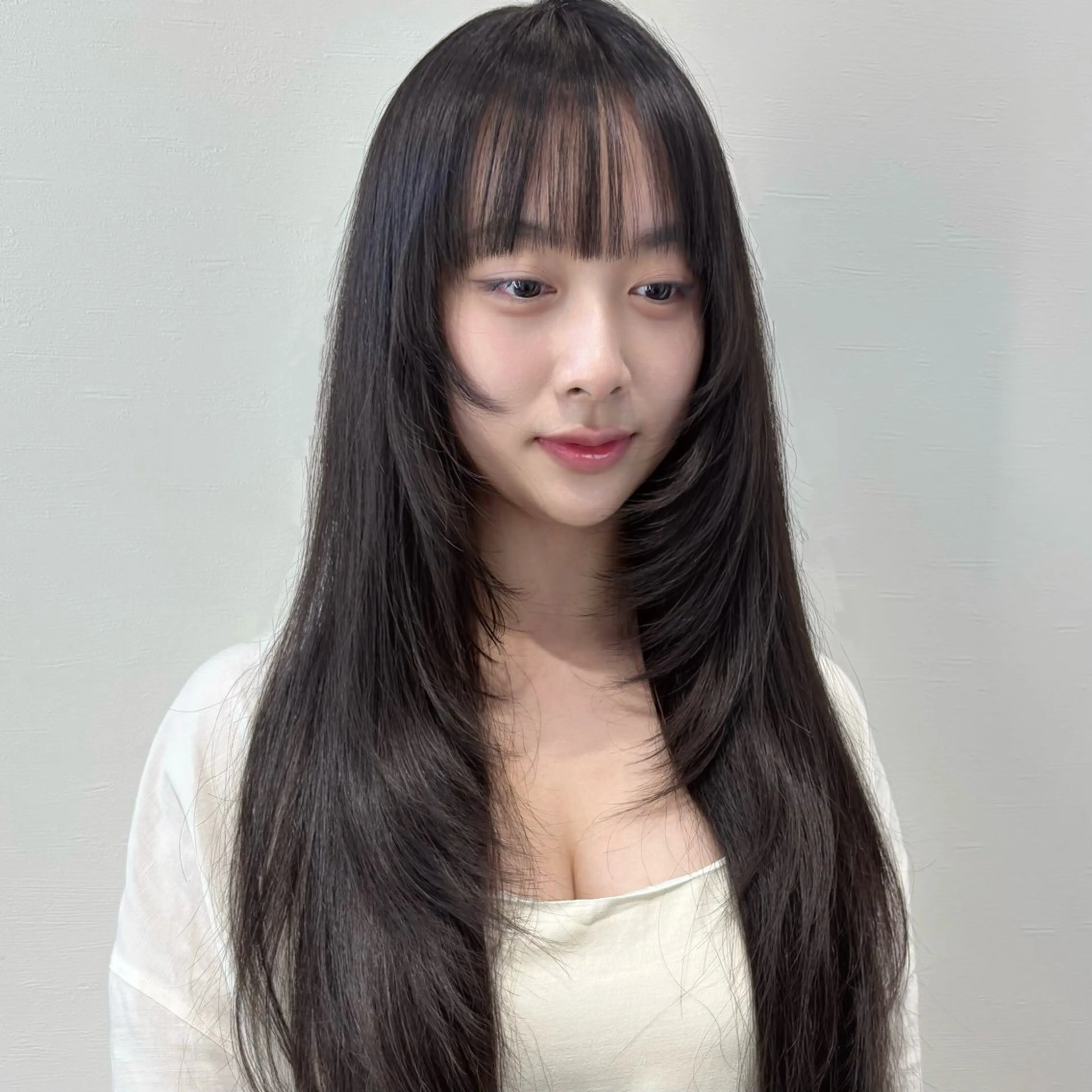 ロング 似合わせ前髪／ 小顔カット🎀そうのヘアスタイル