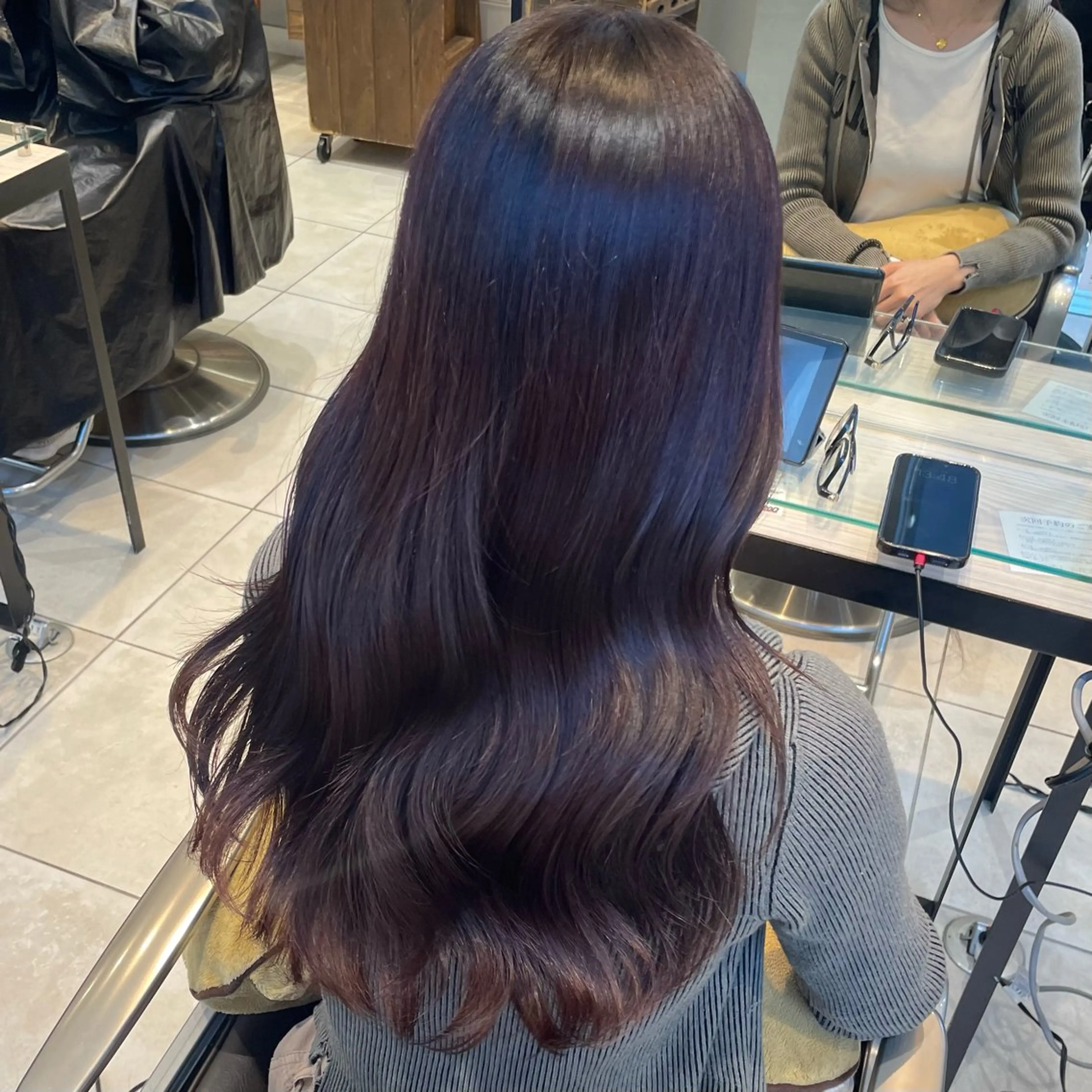 ロング カラー 🩶赤み消しカラー 🐈‍⬛荻野美思🐾のヘアスタイル