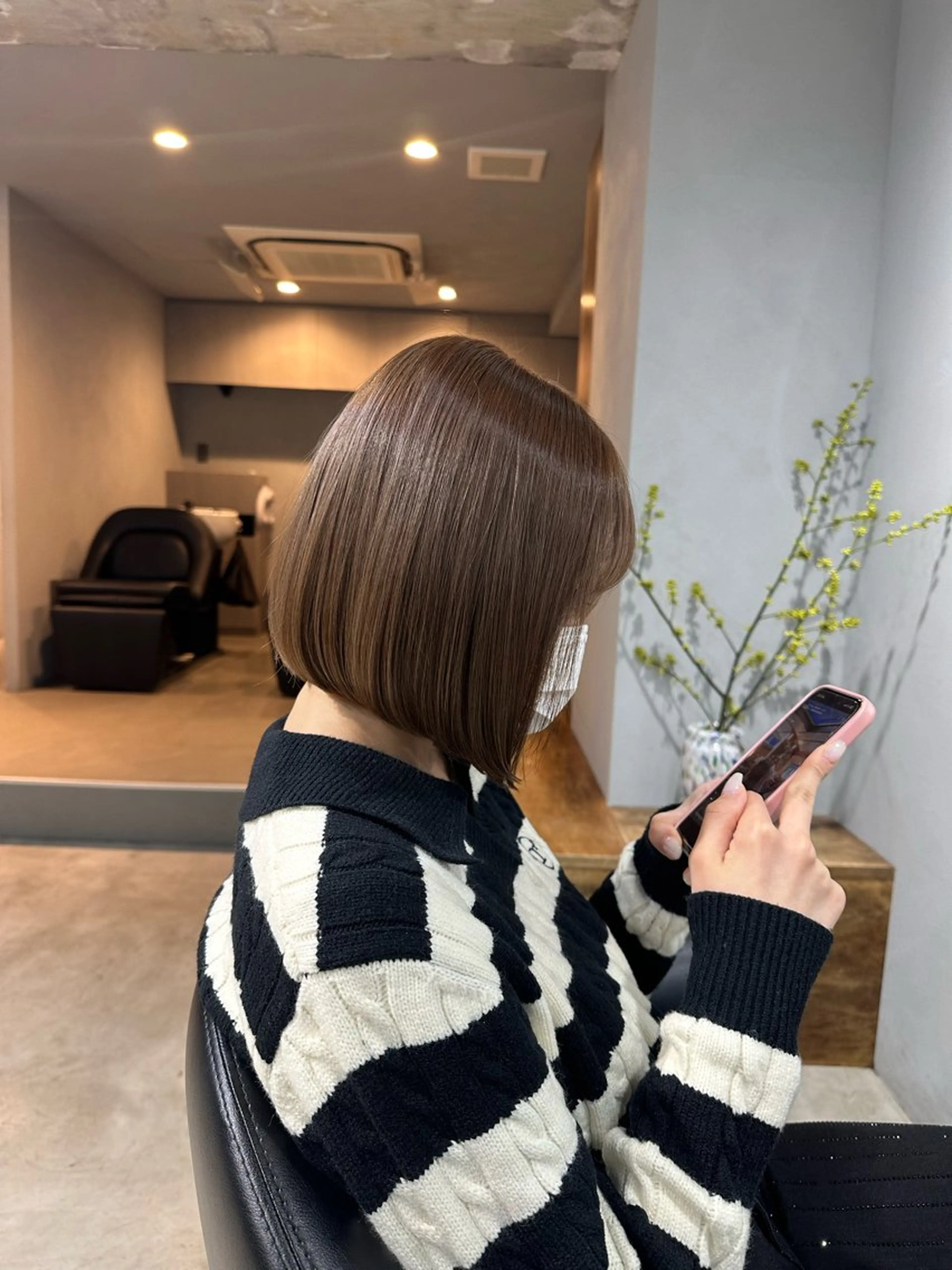 ミディアム カラー ブリーチ 透明感カラー ダブルカラー ブリーチなしカラー レイヤーカット/ パーマ/齋藤大貴のヘアスタイル