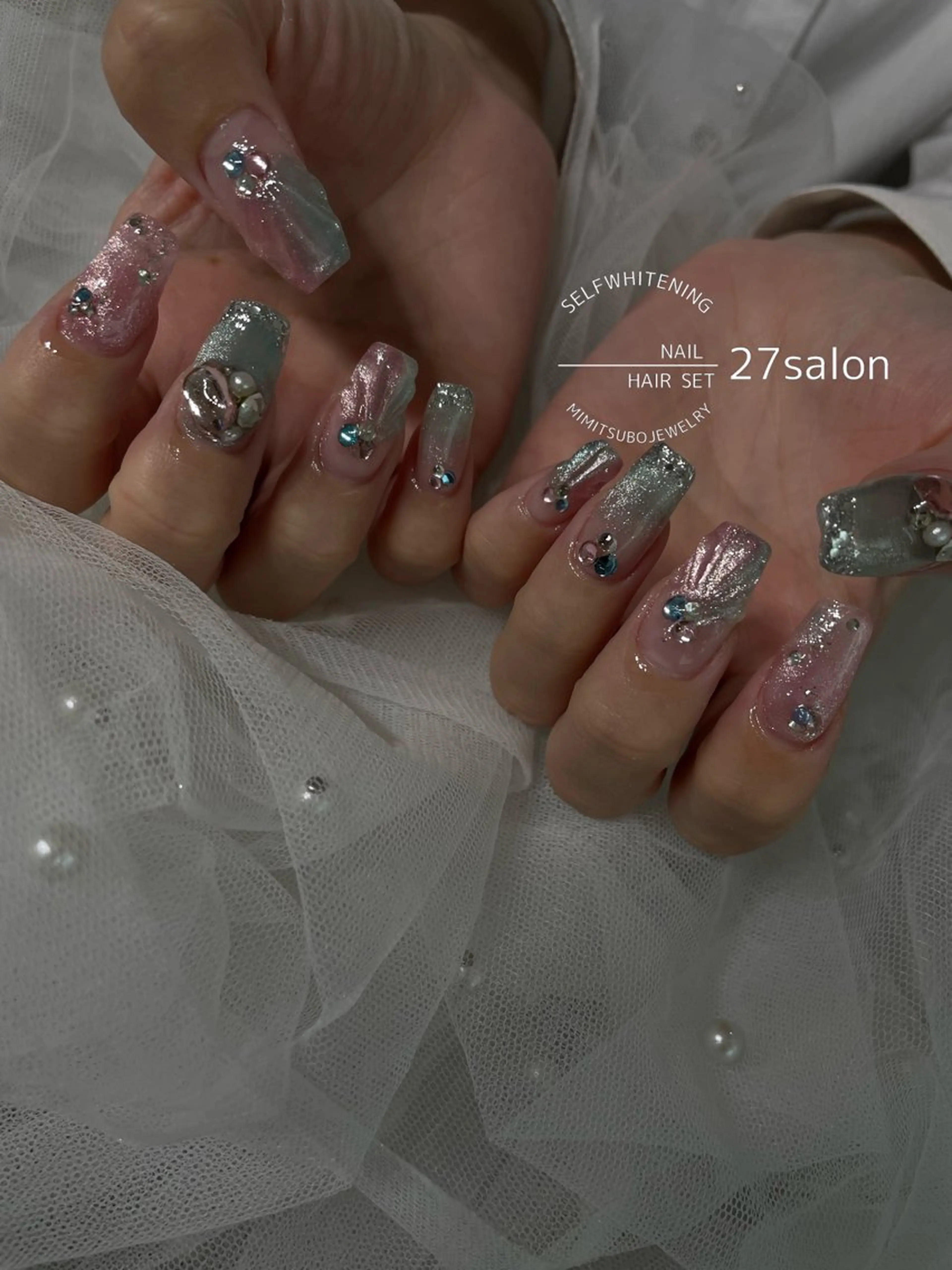 ネイル マグネットネイル ハンドネイル 27salon yuinaのネイルデザイン