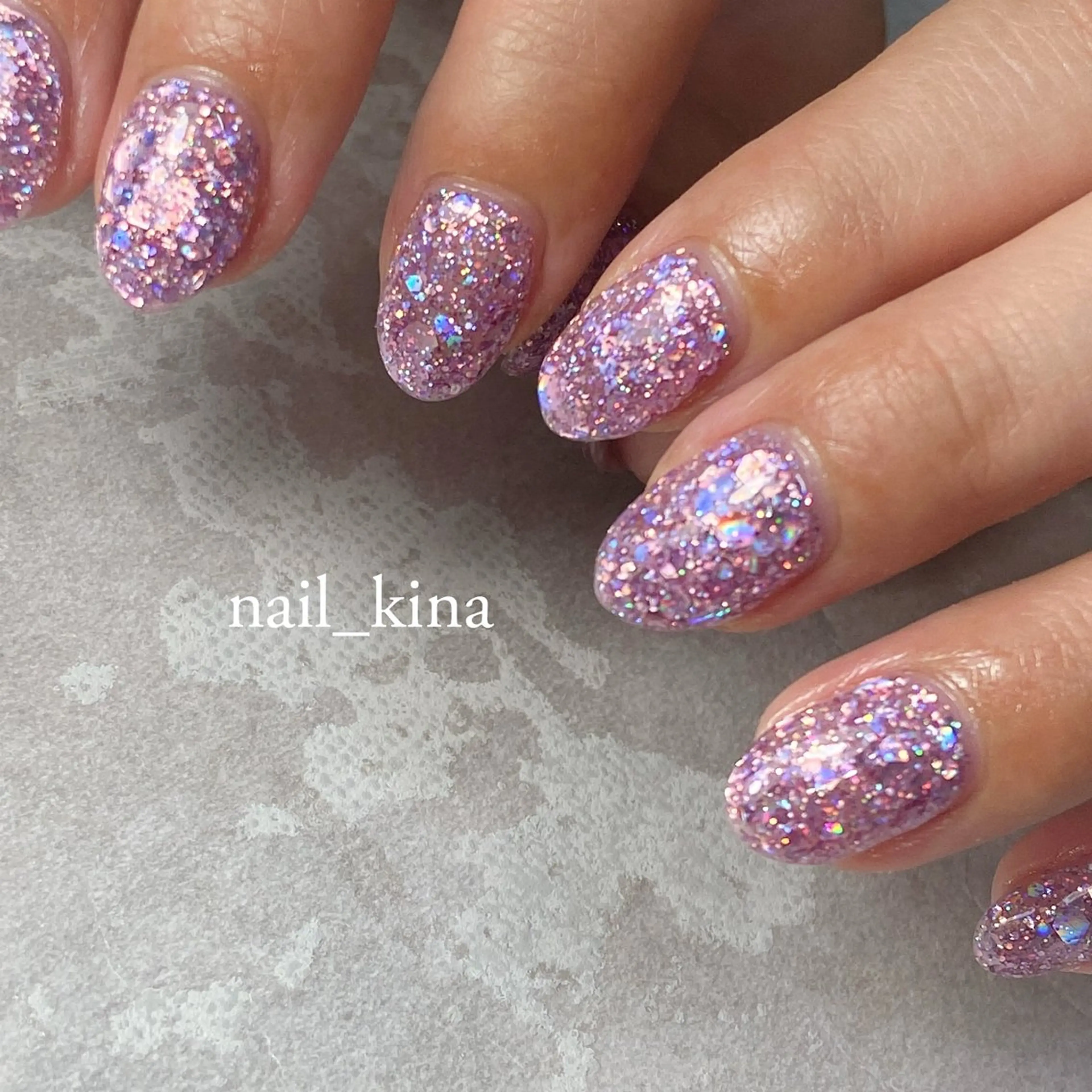 ネイル ワンカラーネイル ピンク 夏ネイル nail_ kinaのネイルデザイン