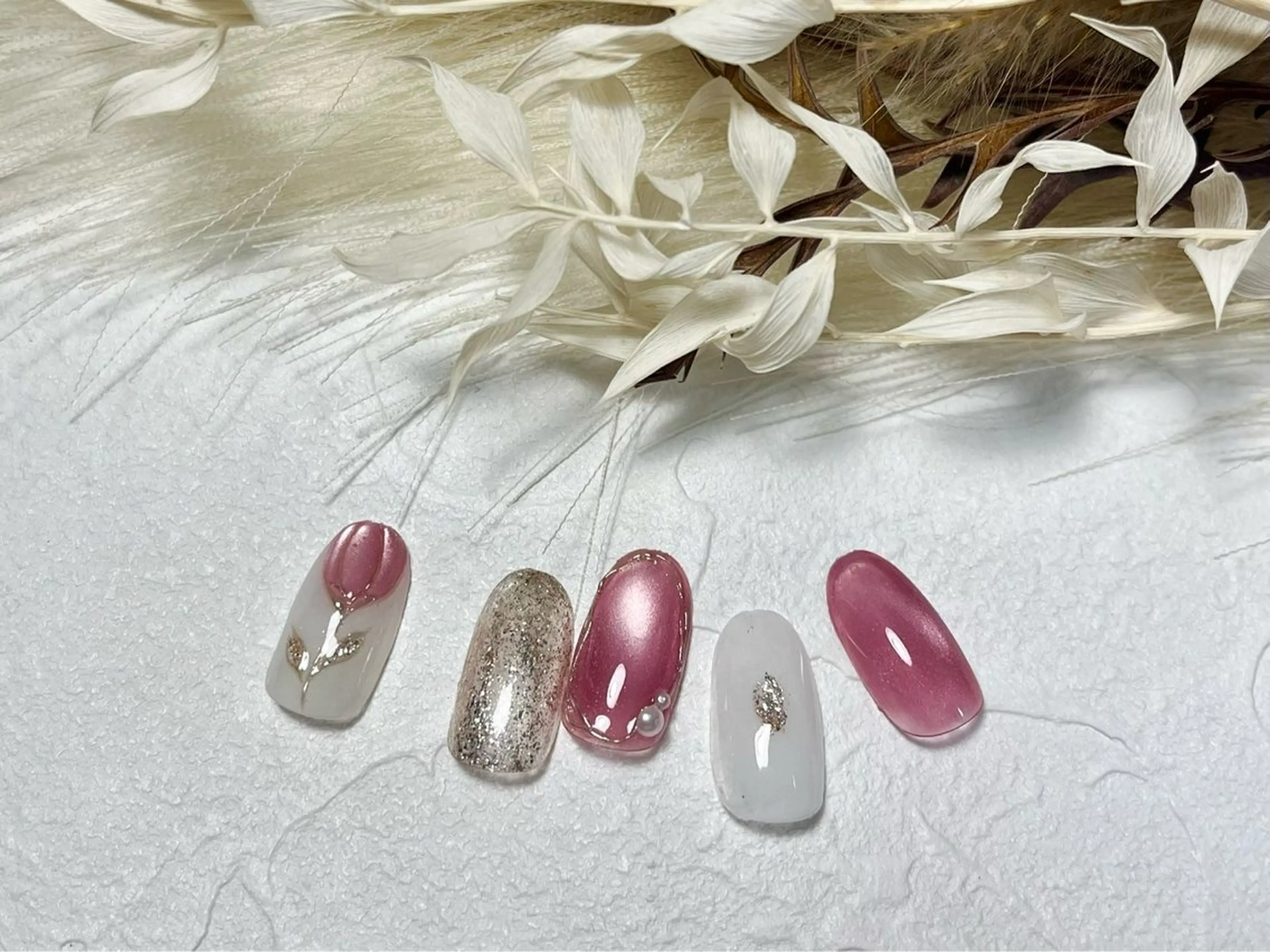 ネイル オーロラネイル フットネイル フレンチネイル ジェルネイル 韓国ネイル Mogu nail 二子玉川のネイルデザイン