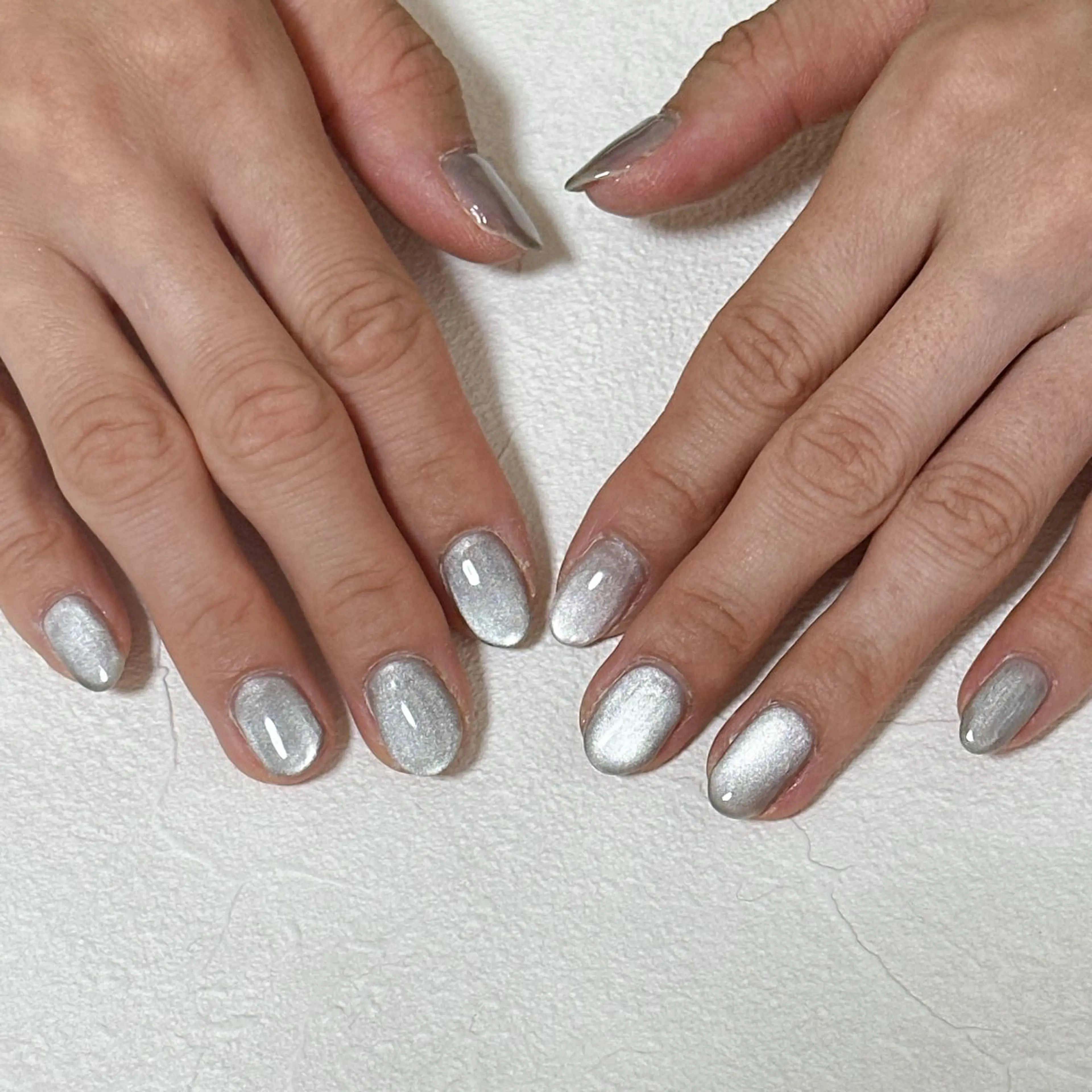 ネイル オーロラネイル フットネイル フレンチネイル ジェルネイル 韓国ネイル ハンドネイル Mogu nail 二子玉川のネイルデザイン