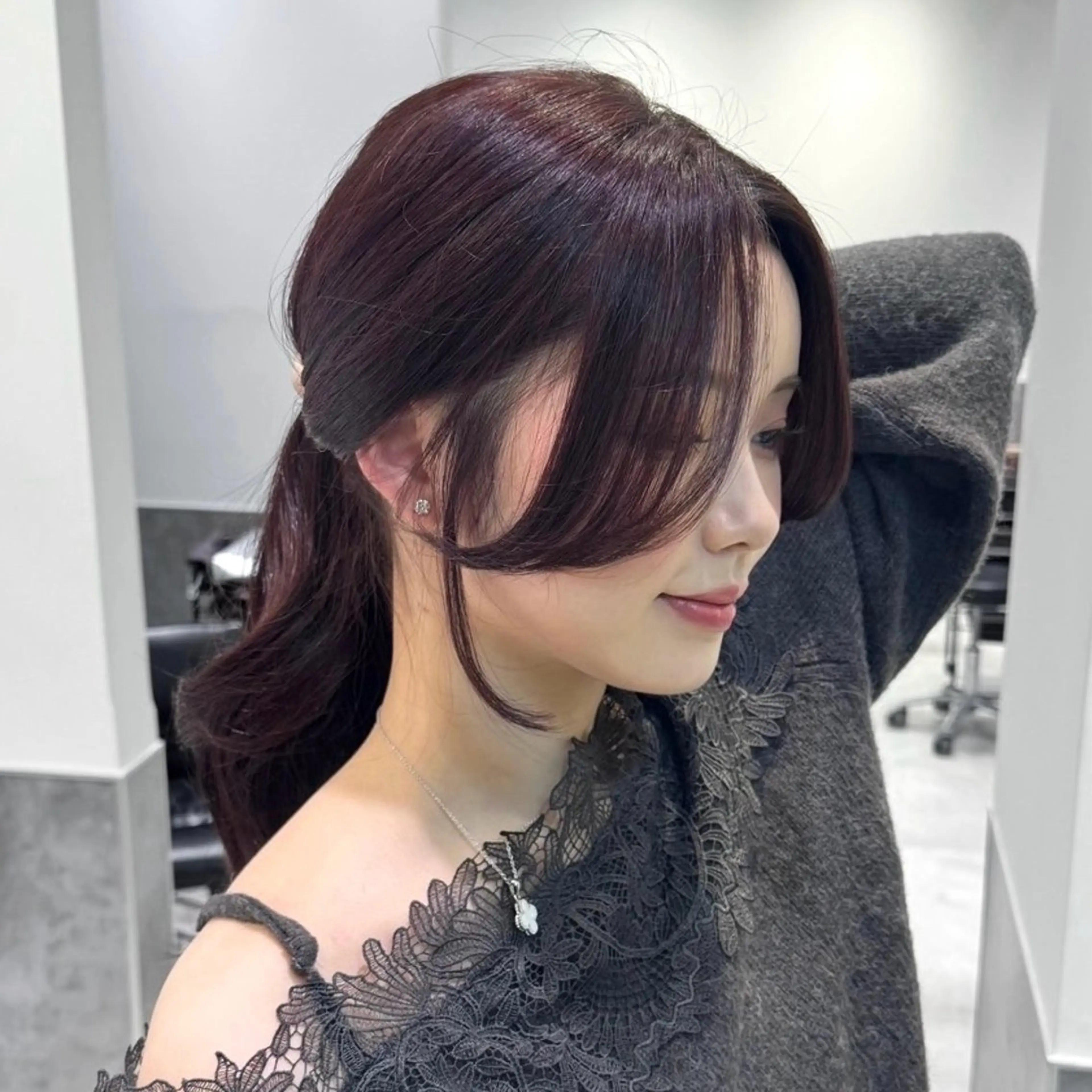 ロング カラー 顔周りカット 小顔カット カット ヘアカラー トリートメント GO TODAY 原宿Verno店所属・韓国系支持率No.1 レイヤー特化/きょうのヘアスタイル